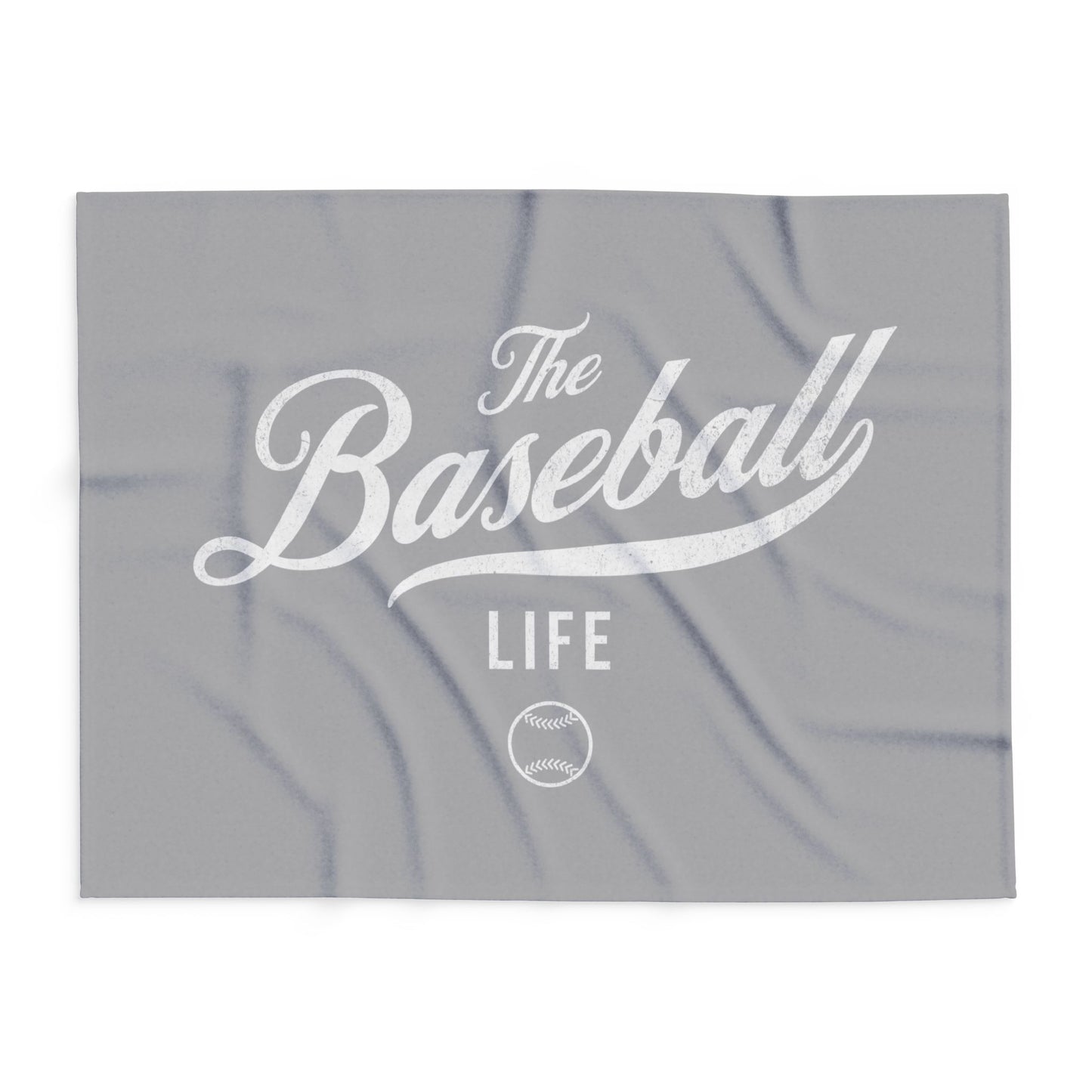 Fleece Blanket_Silver Gray w White Print