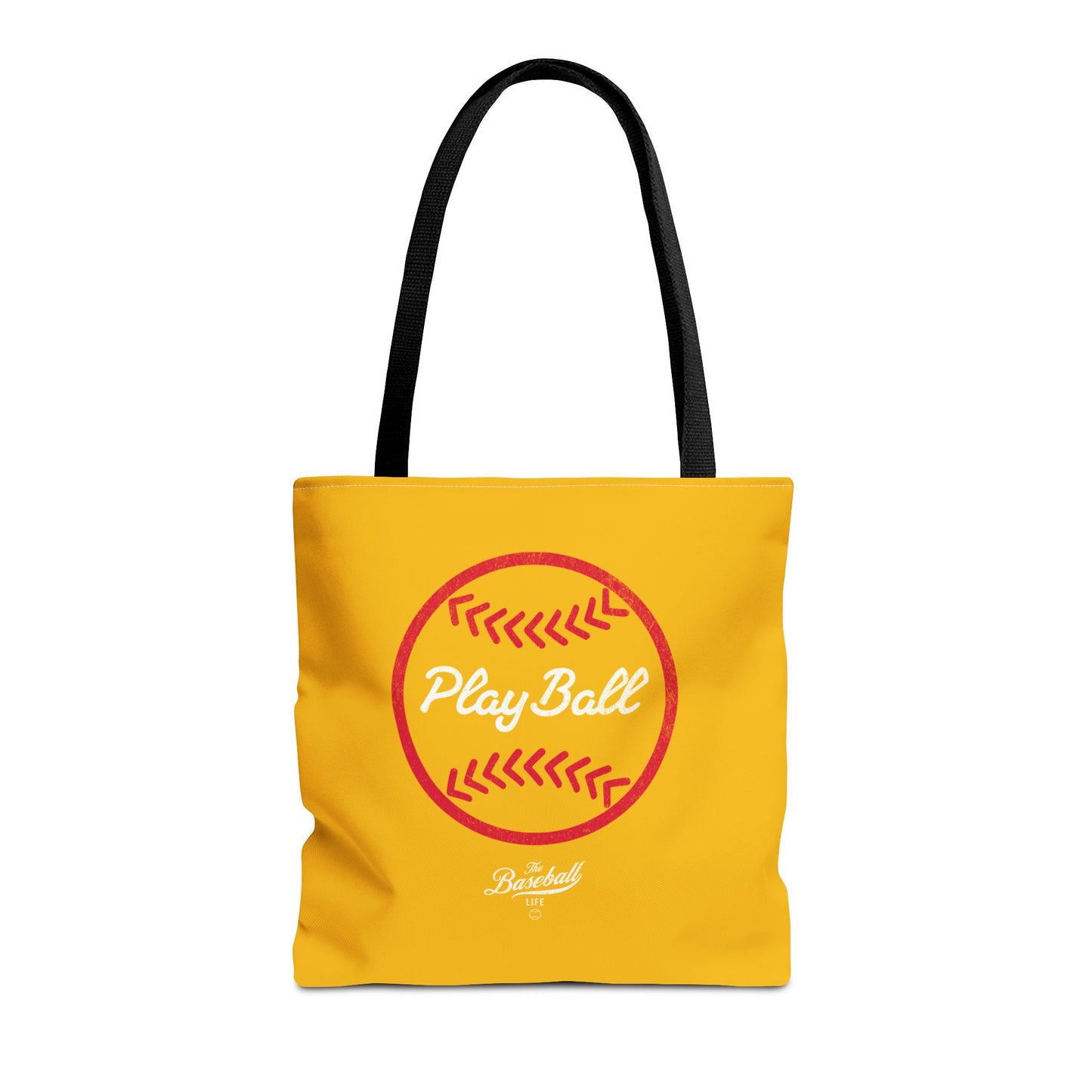 Baseball Icon Play Ball Tote Bag_Yellow Gold