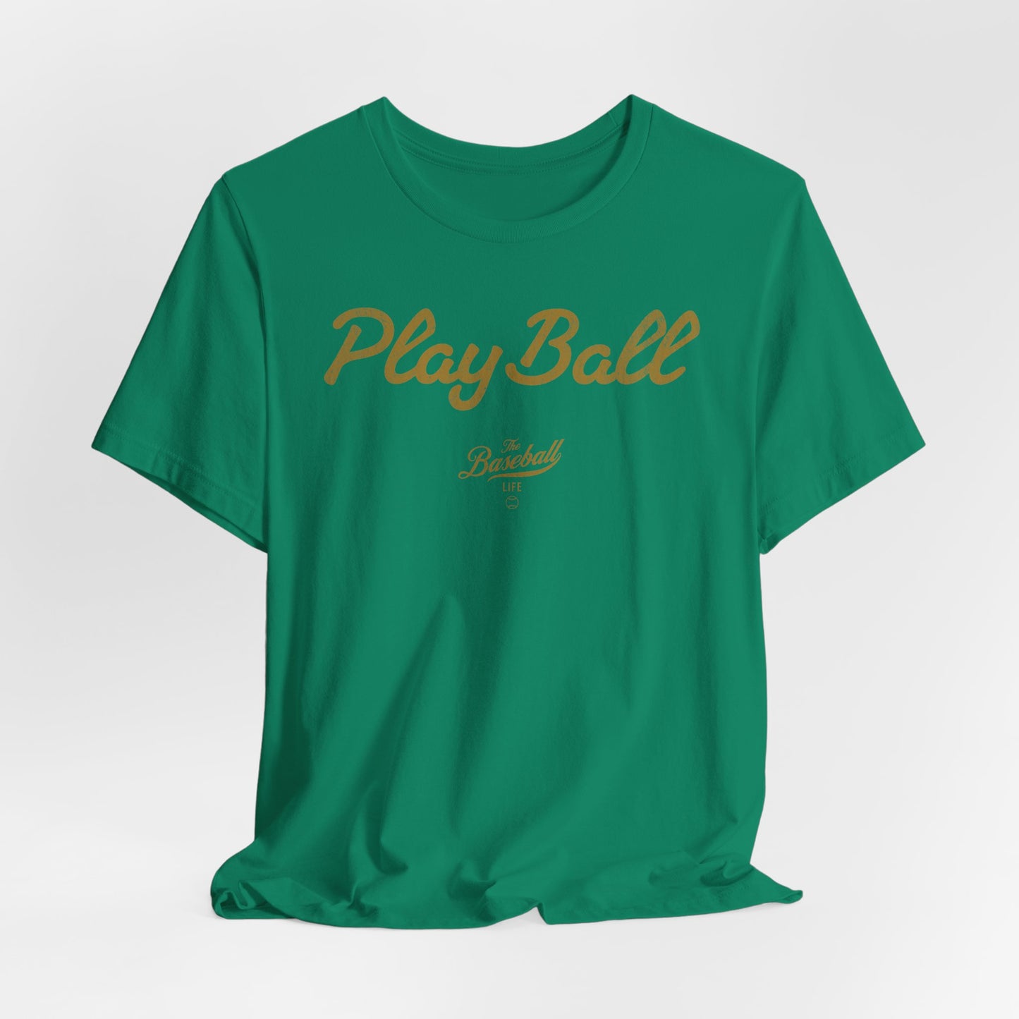 Play Ball_Old Gold Print T-Shirt