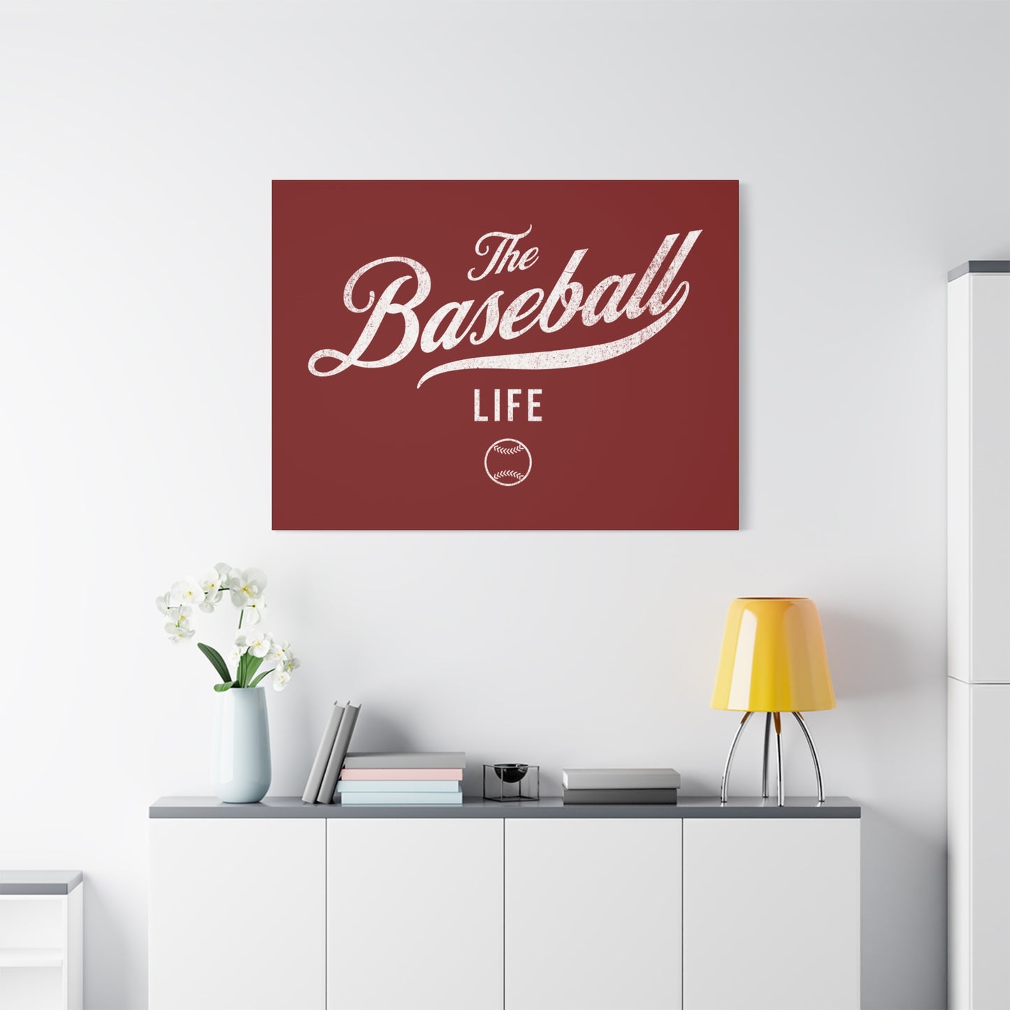 Wall Art Canvas_Maroon w White