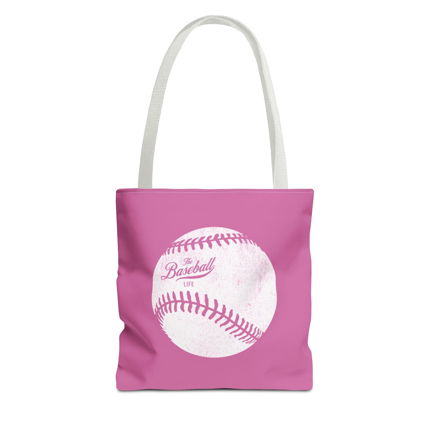 Weathered Baseball Tote Bag_Bubble Gum
