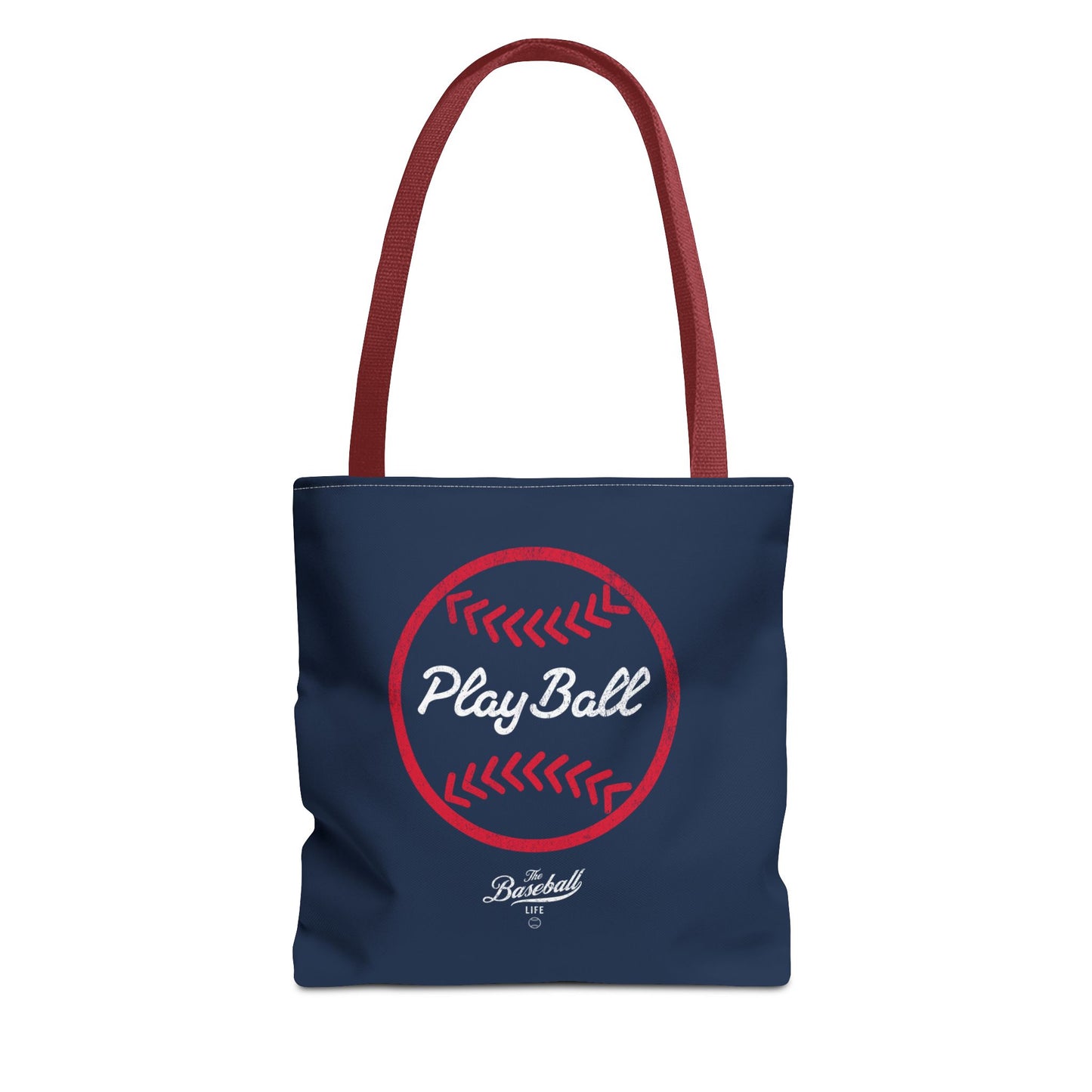 Baseball Icon Play Ball Tote Bag_Navy