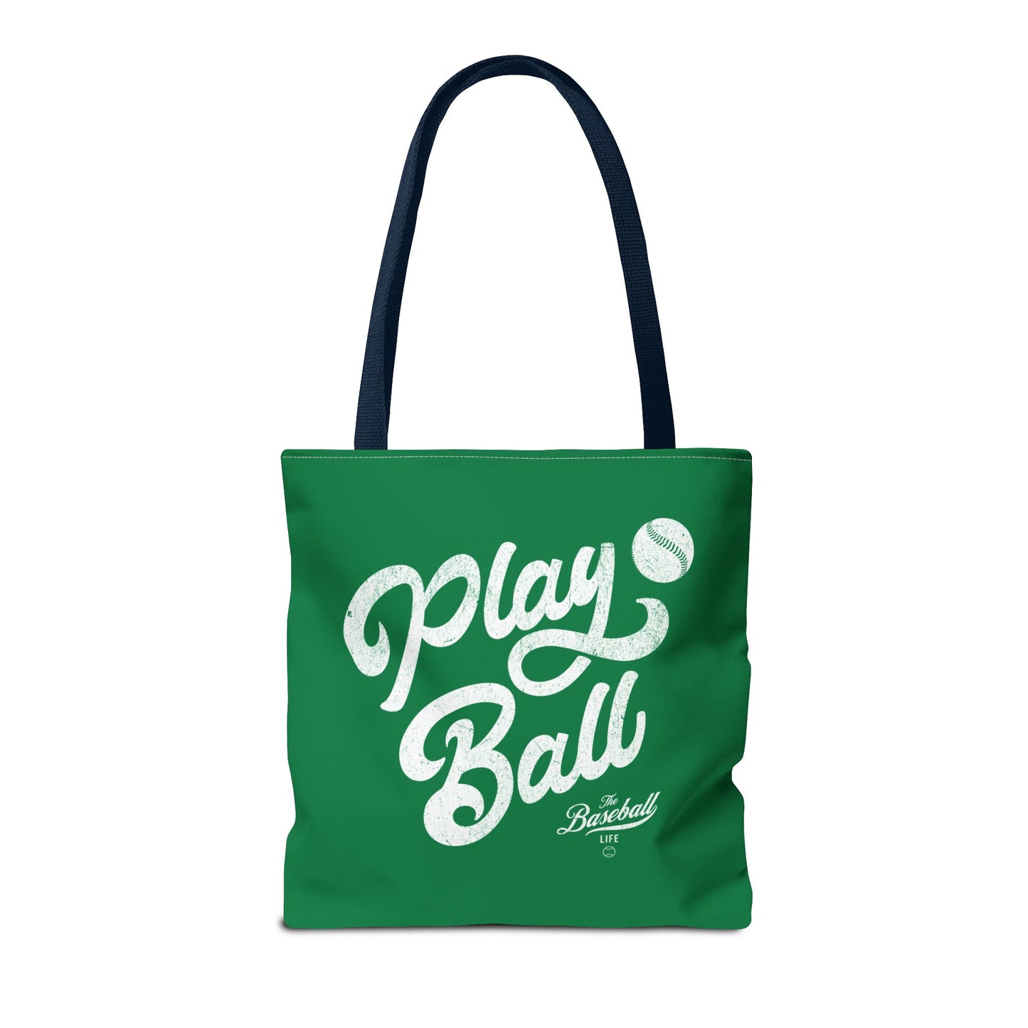 Play Ball Script Tote Bag_Green