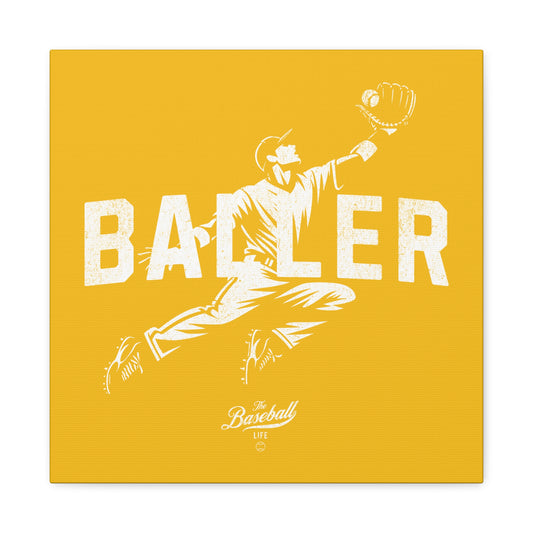 Baller Wall Art Canvas_Yellow Gold