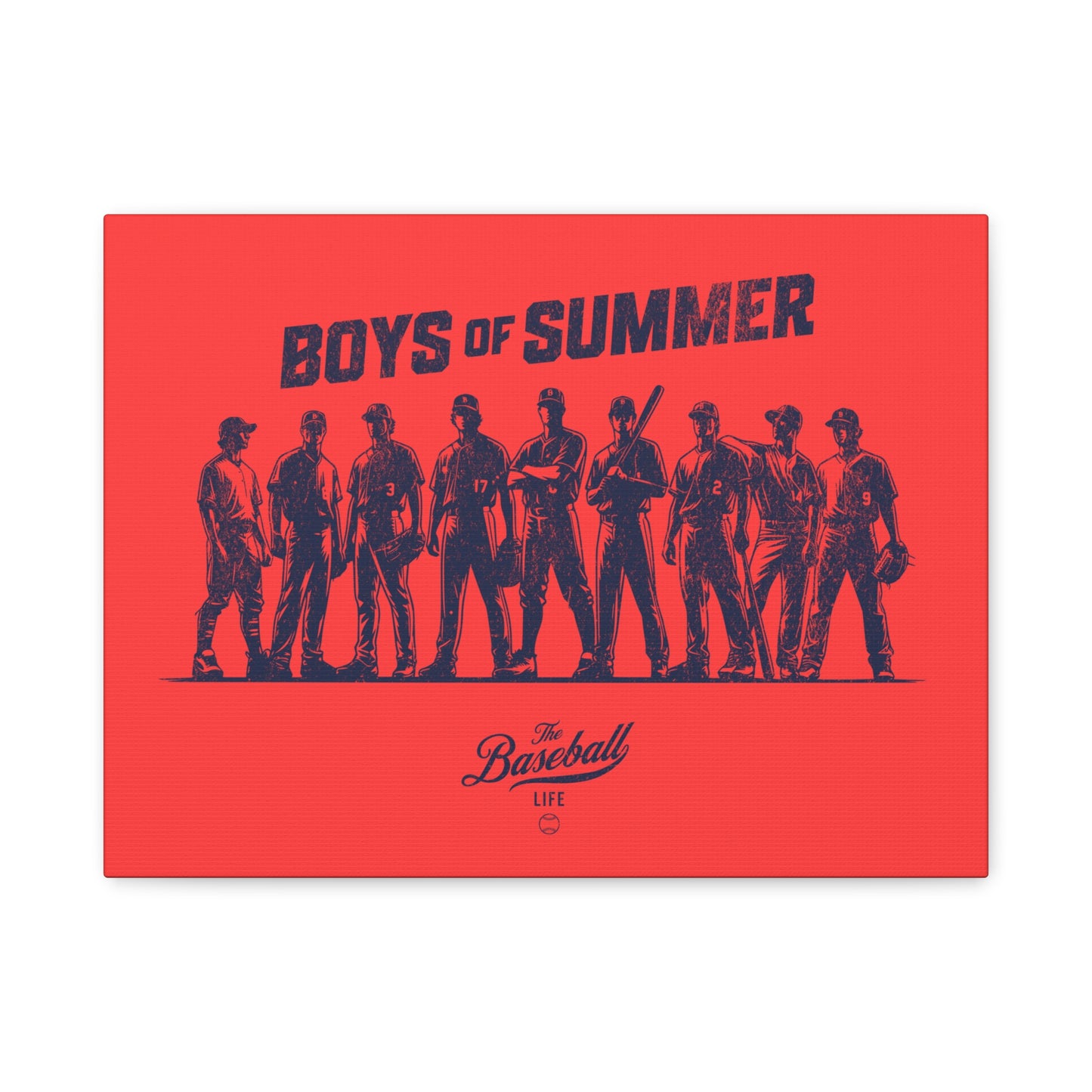 Boys of Summer Wall Art Canvas_Coral Red