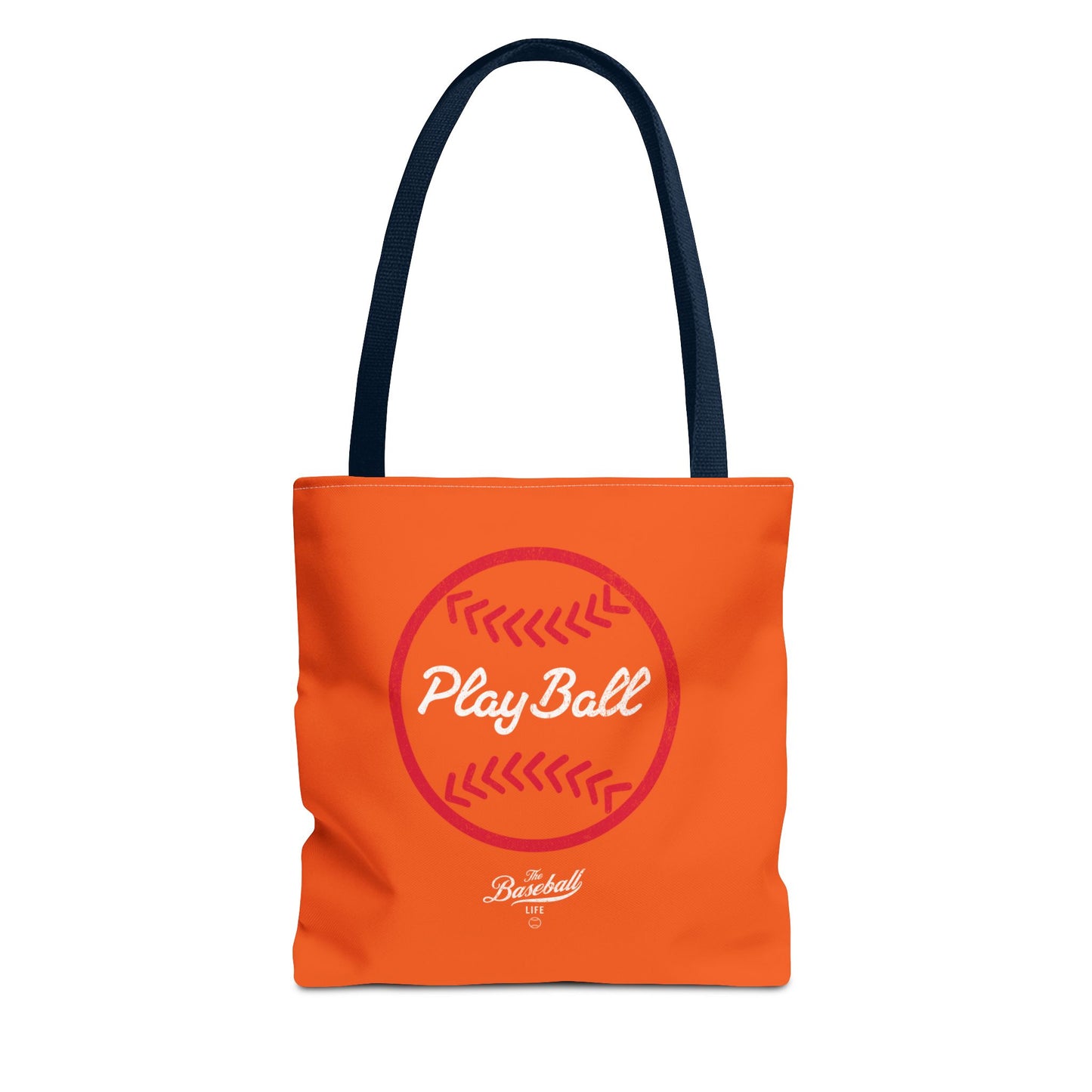 Baseball Icon Play Ball Tote Bag_Orange