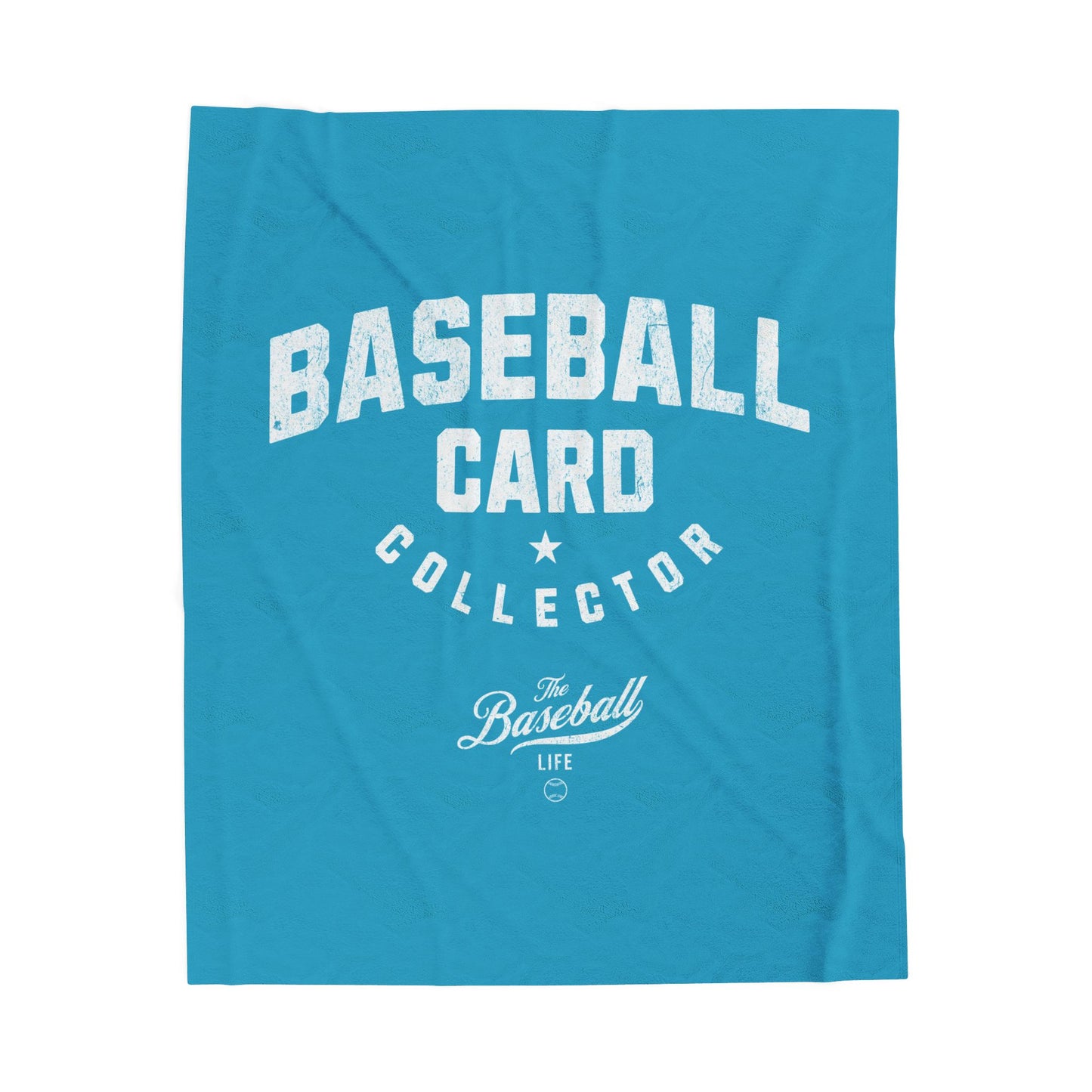 Velveteen Plush Blanket_Baseball Card Collector_Turquoise