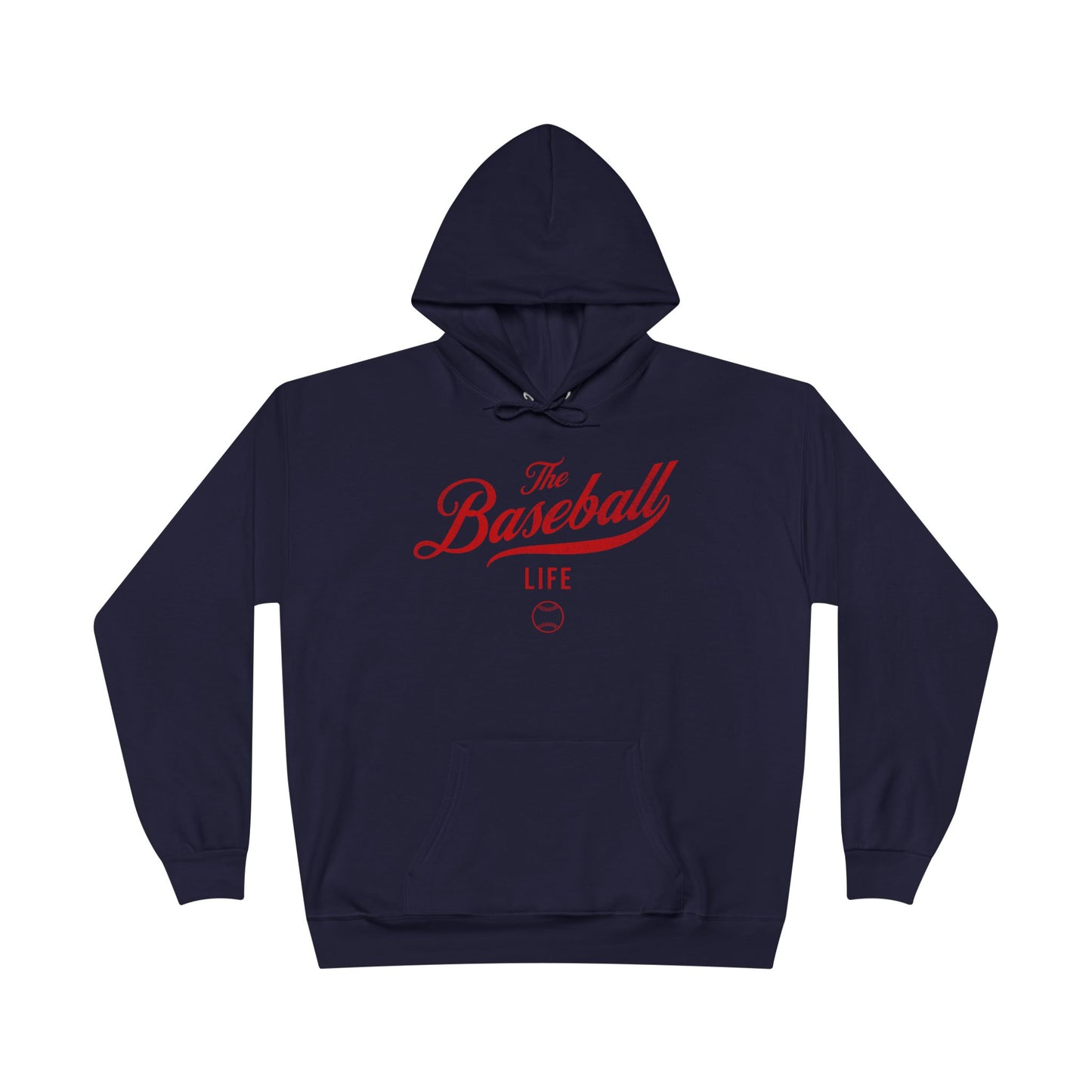 The Baseball Life Hoodie w/Grommets_Red Print