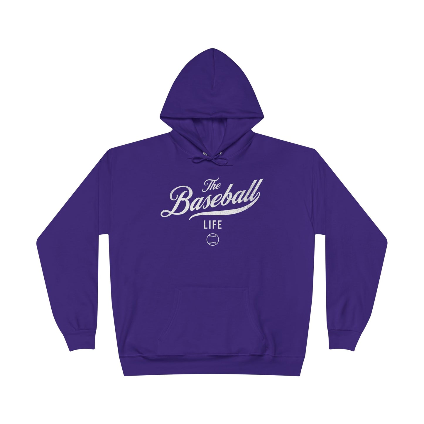 The Baseball Life Hoodie w/Grommets_White Print