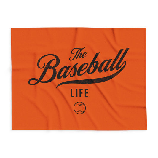 Fleece Blanket_Orange w Black Print