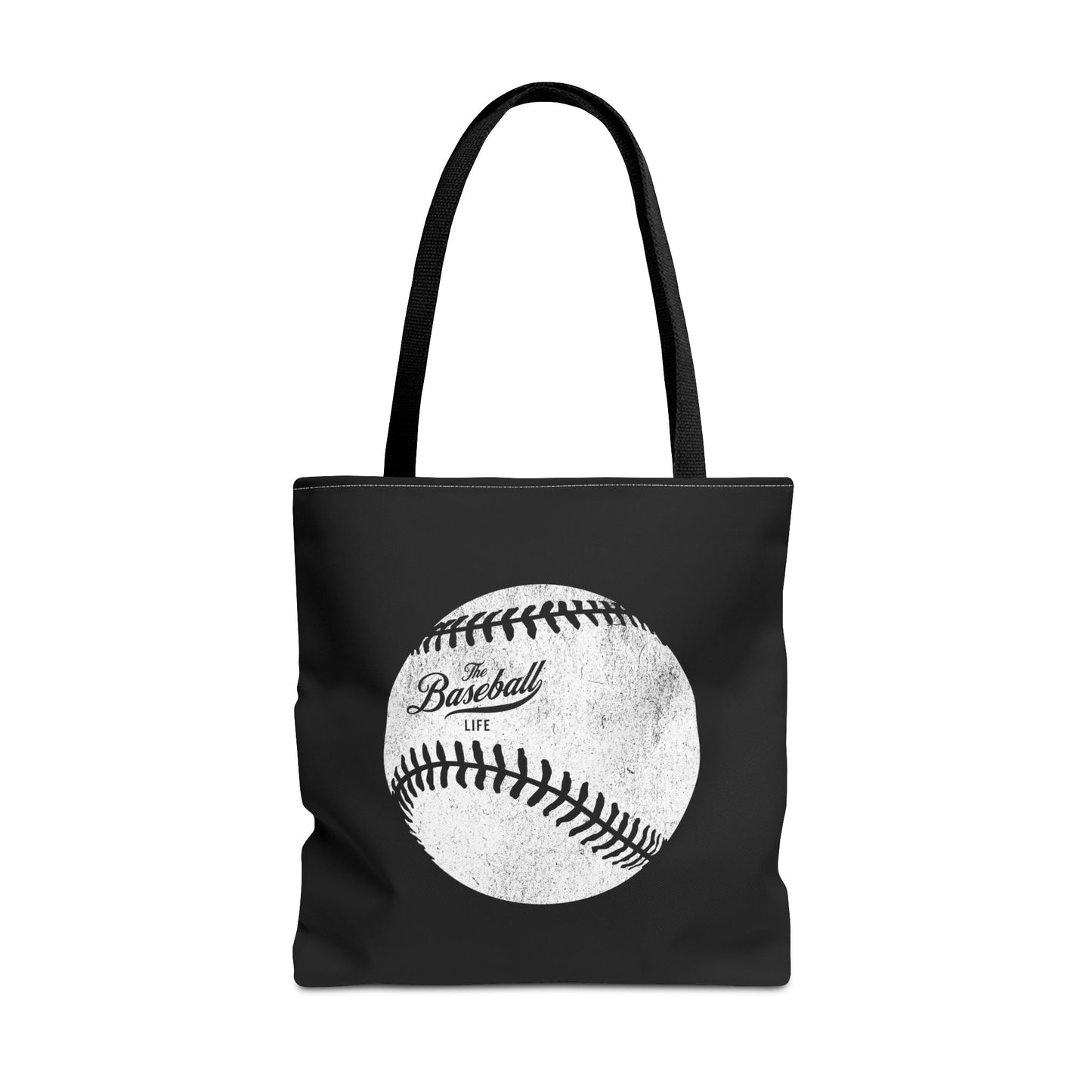 Weathered Baseball Tote Bag_Black