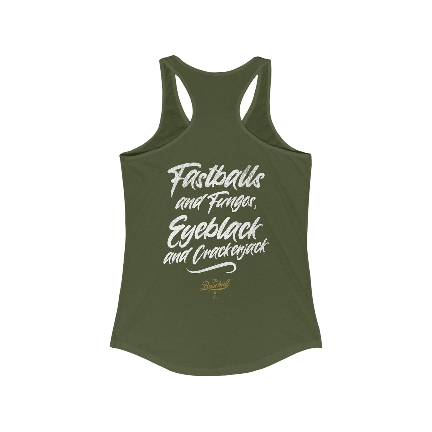 Fastballs and Fungos_Women's Racerback Tank