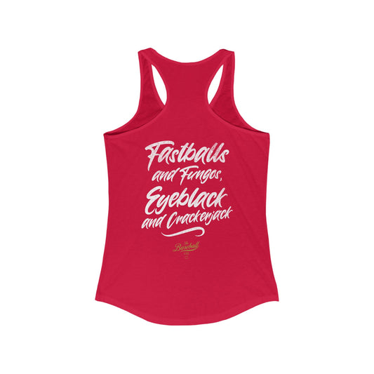 Fastballs and Fungos_Women's Racerback Tank