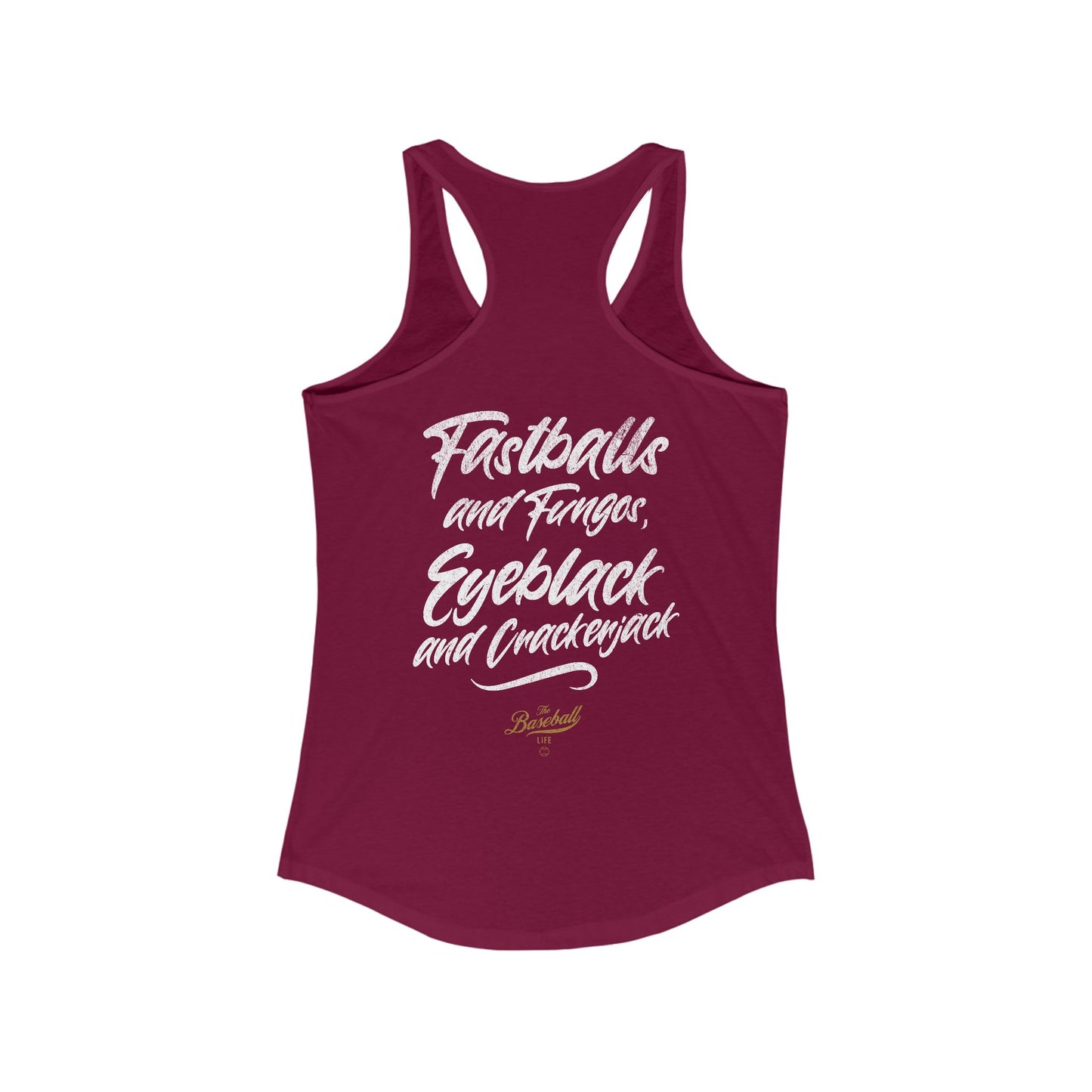 Fastballs and Fungos_Women's Racerback Tank