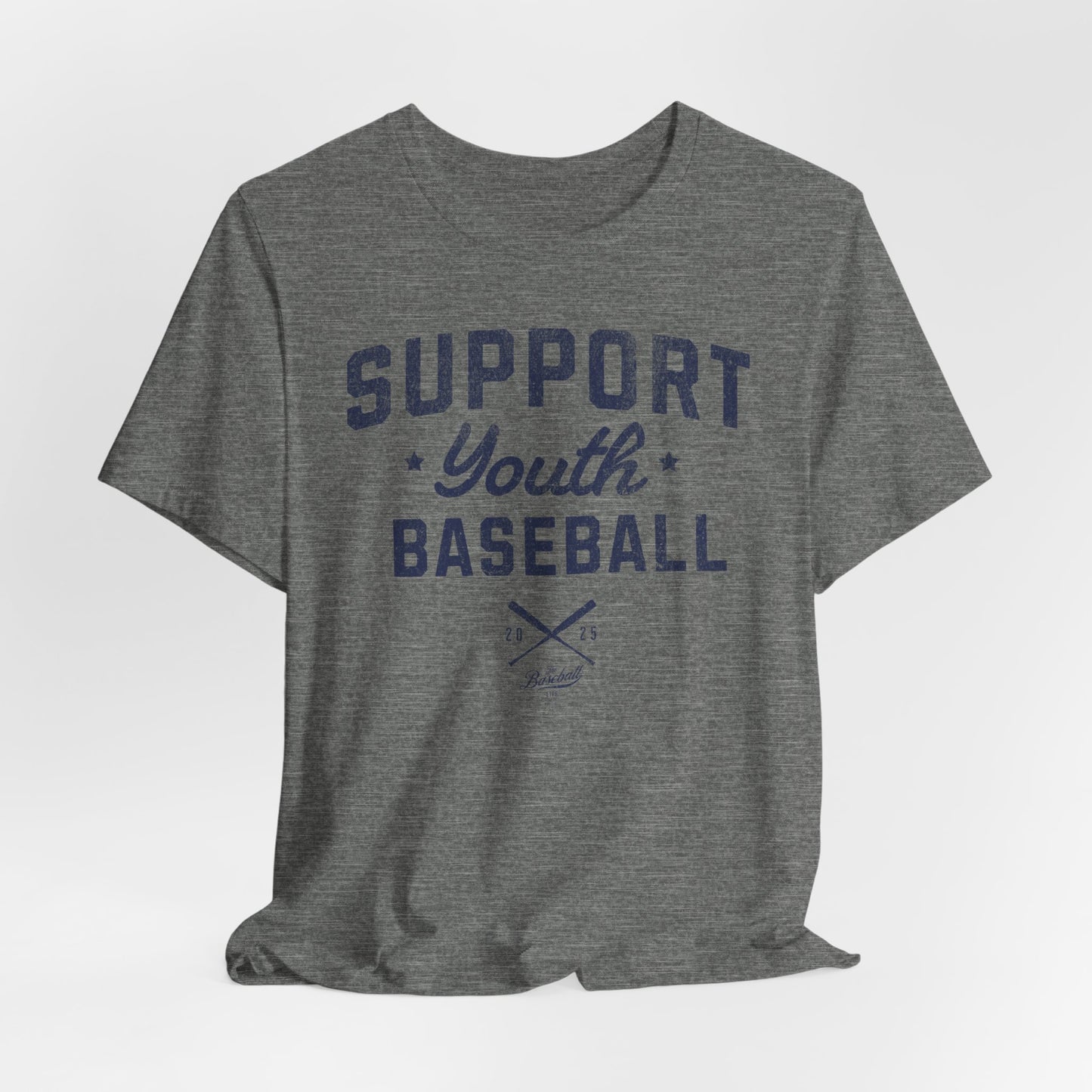 Support Youth Baseball_Navy Print T-Shirt