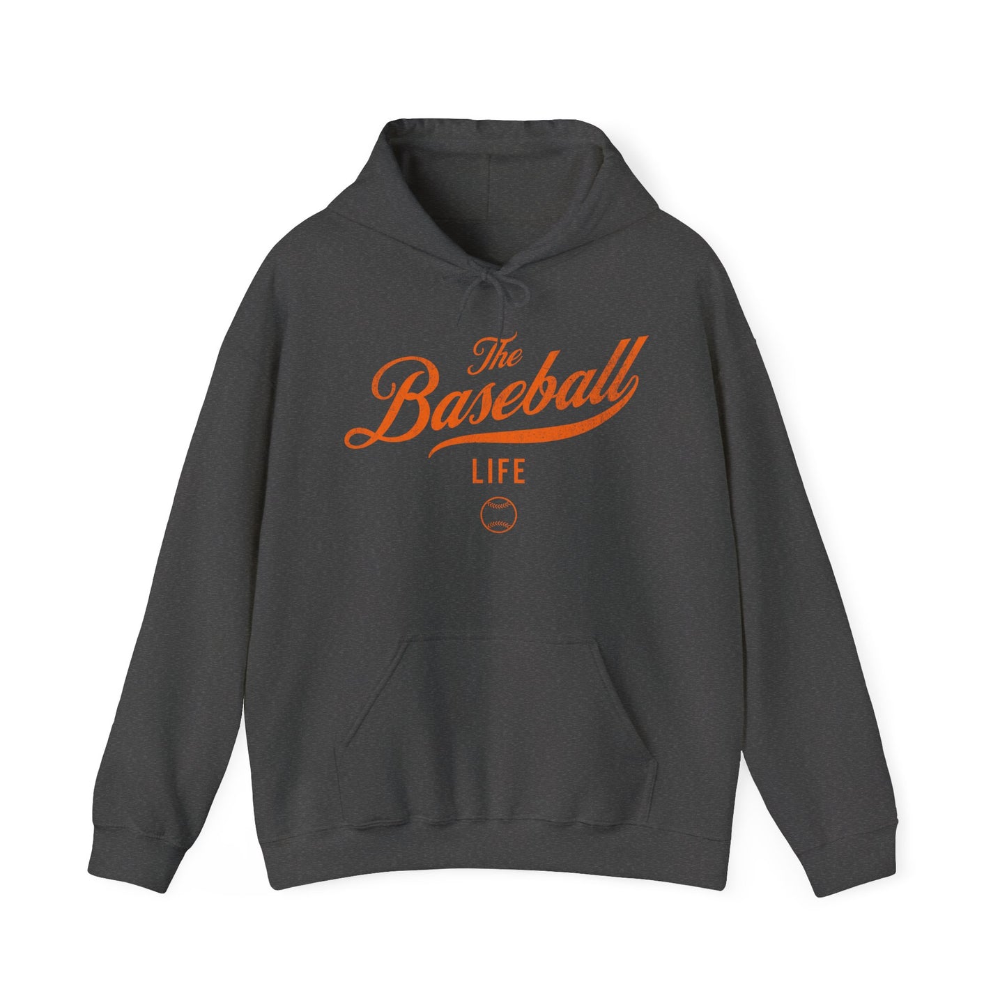 The Baseball Life Hoodie_Orange Print