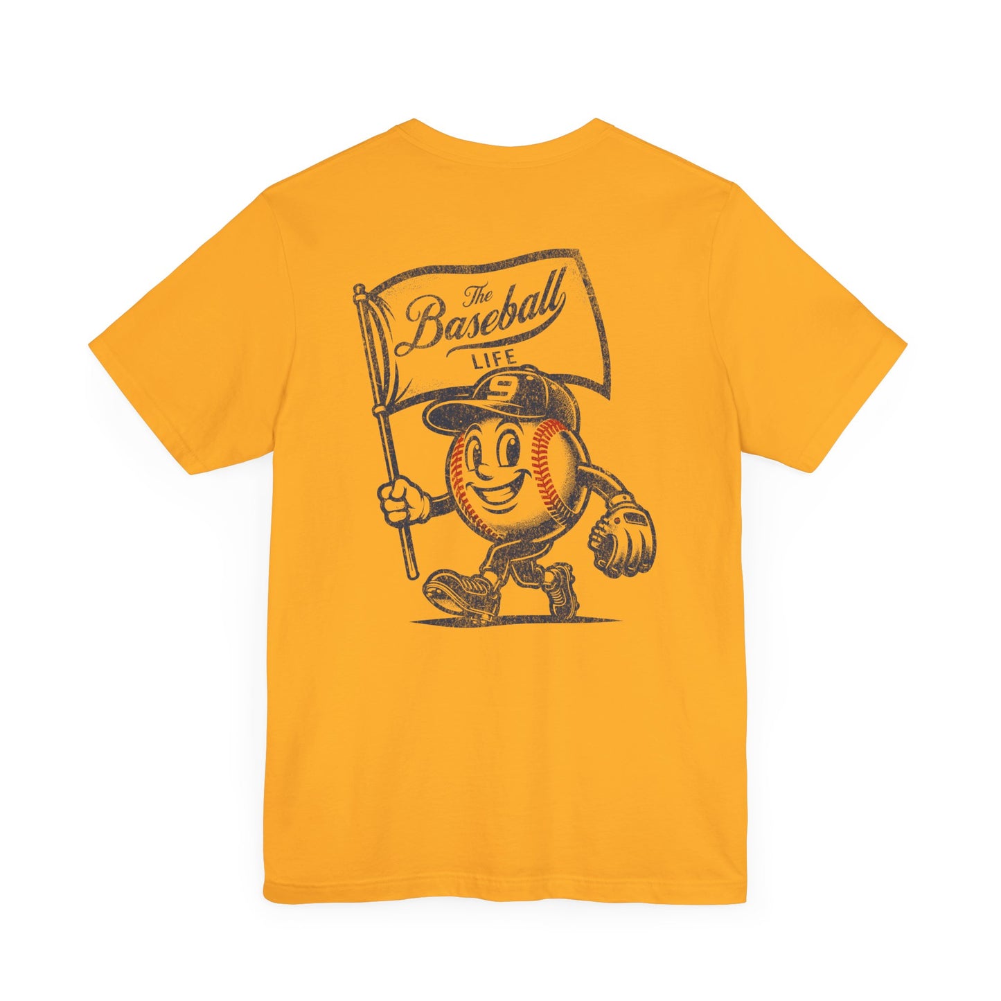 Mr. Baseball Mascot Flying Flag T-Shirt