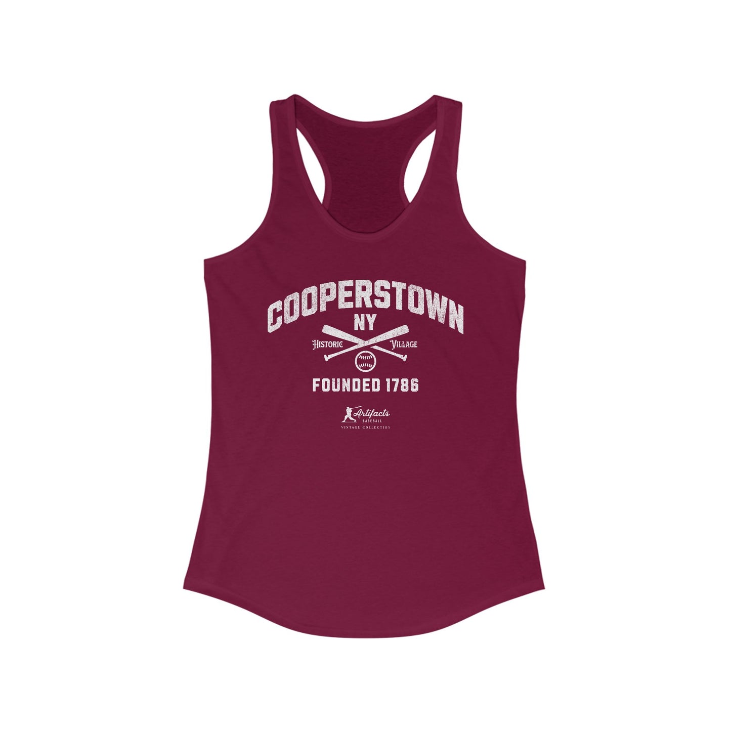 Cooperstown NY_Artifacts Baseball Collection Racerback Tank