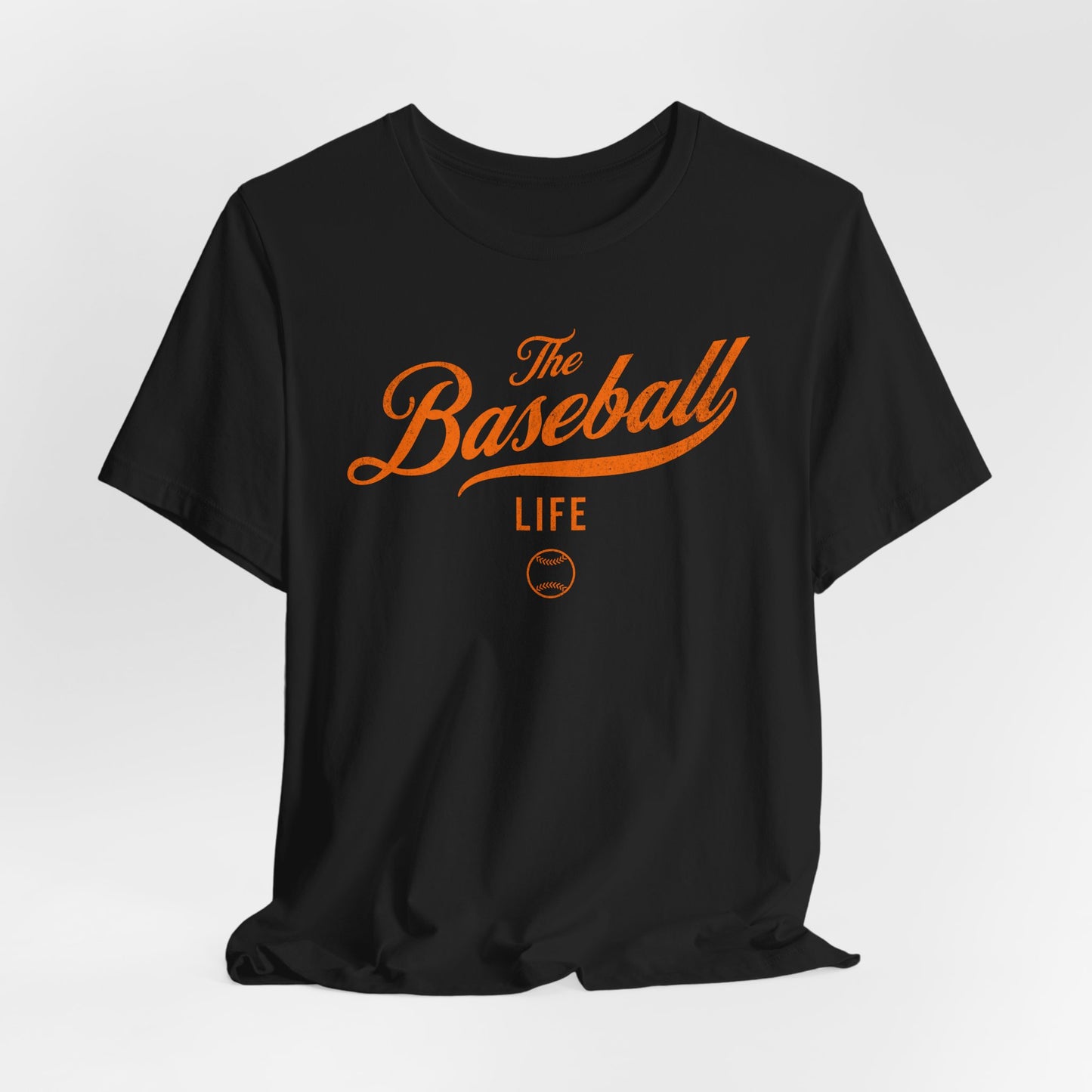 The Baseball Life Classic Script T-Shirt_Orange Print