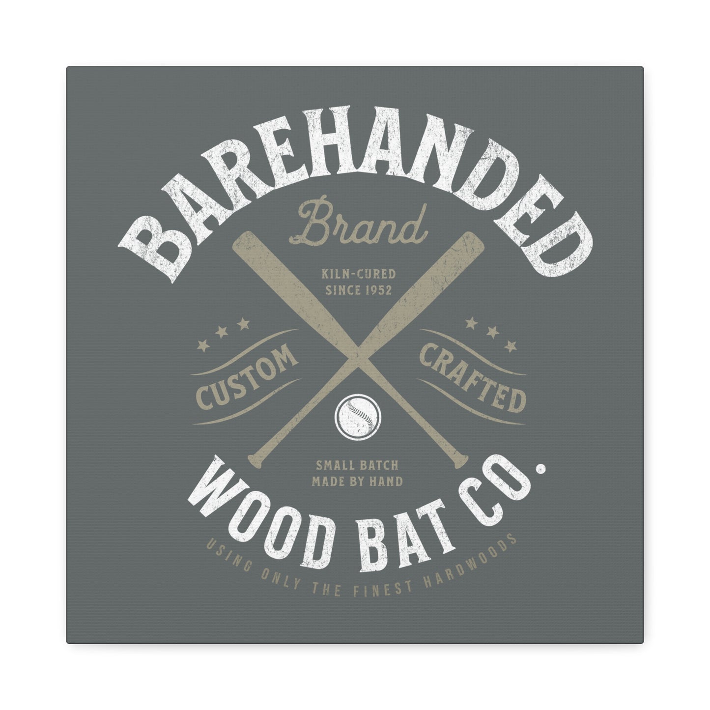 Barehanded Wood Bat Co. Wall Art Canvas_Dark Gray