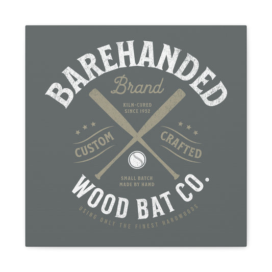 Barehanded Wood Bat Co. Wall Art Canvas_Dark Gray