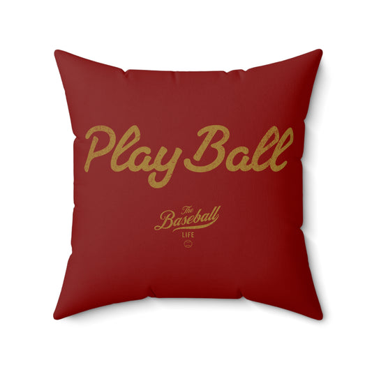 Accent Pillow_Play Ball_Maroon w Old Gold Print