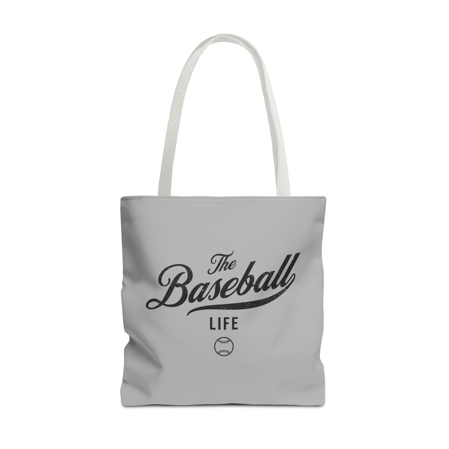 The Baseball Life Tote Bag_Gray w Black Print