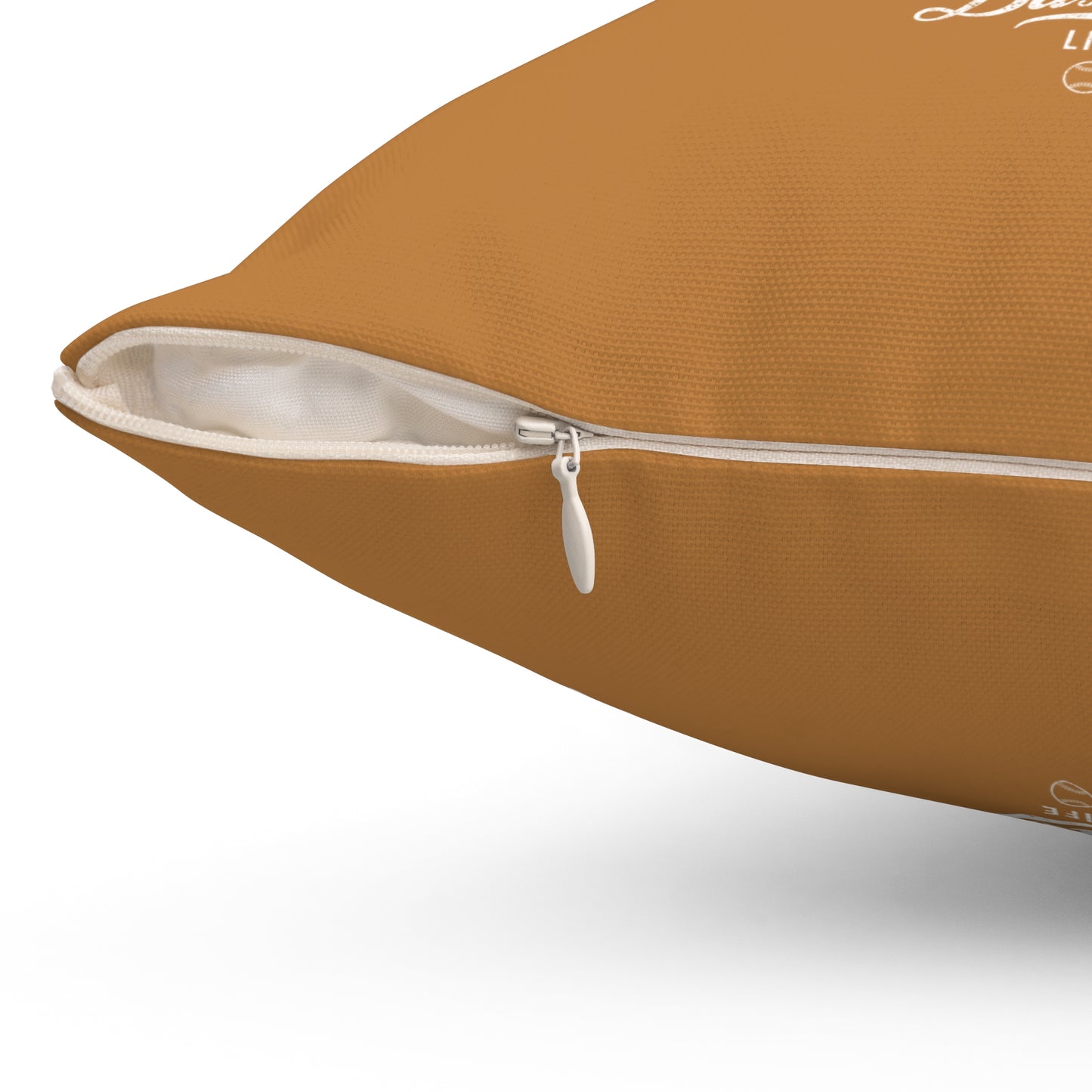 Accent Pillow_Play Ball Graphic Baseball_Tanned Leather