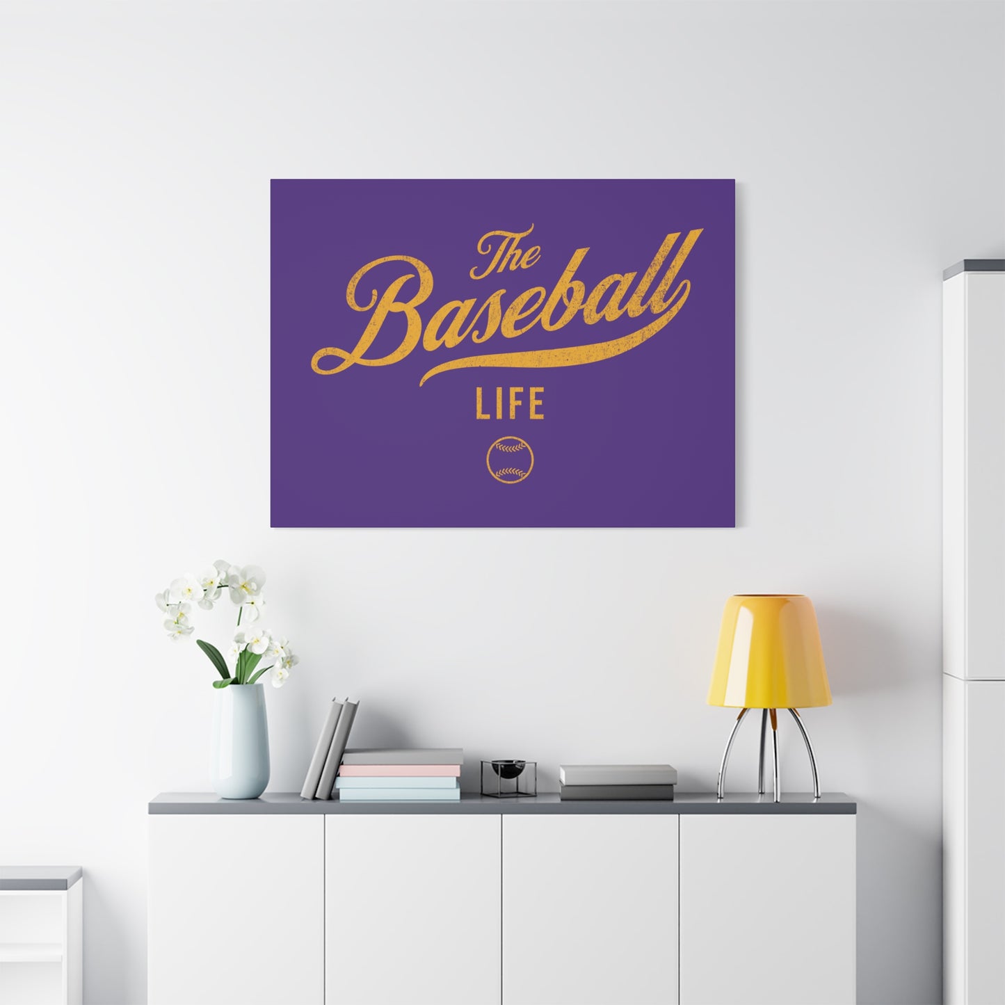 Wall Art Canvas_Purple w Yellow Gold