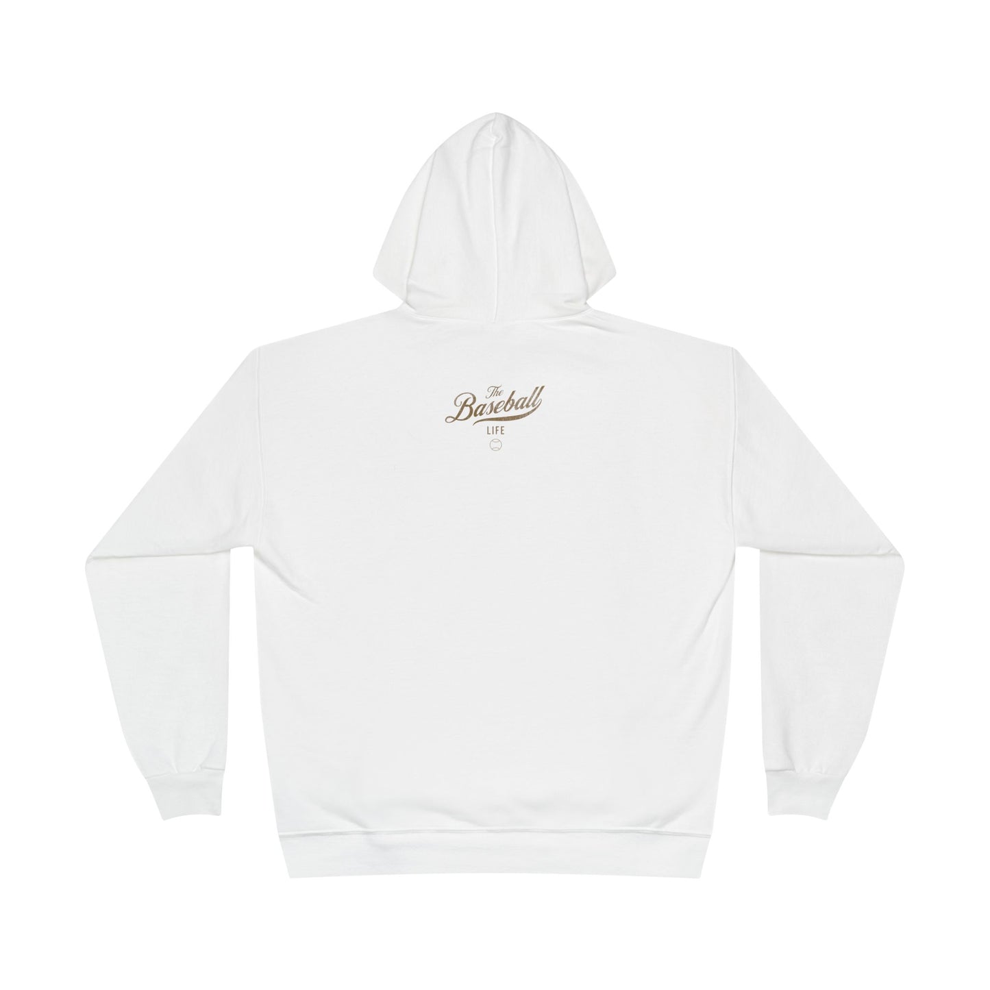 The Baseball Life Hoodie w/Grommets_Old Gold Print