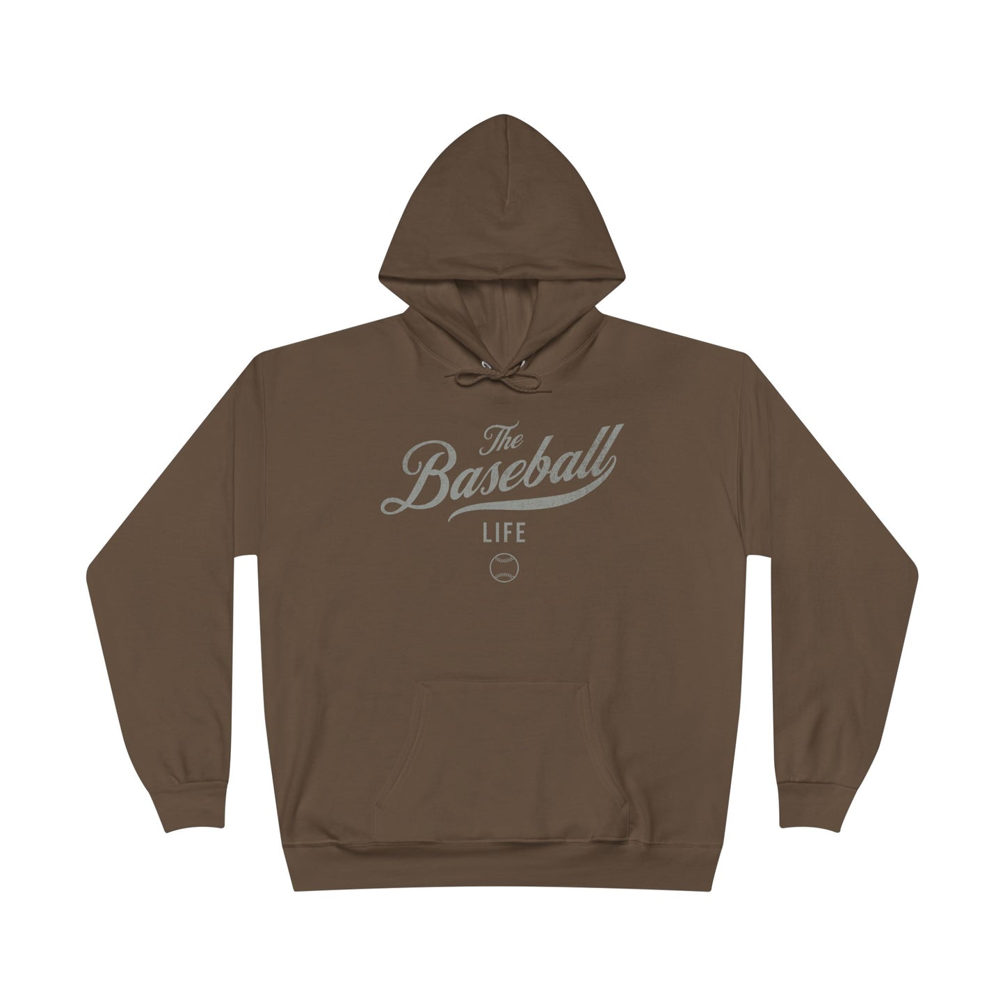 The Baseball Life Hoodie w/Grommets_Silver Gray Print