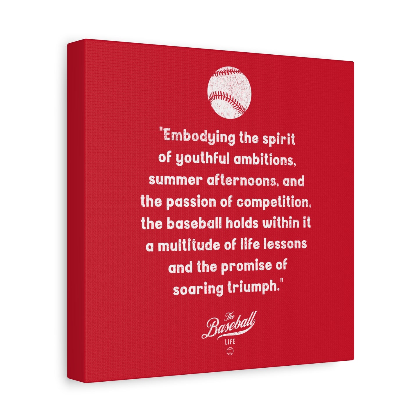 The Baseball Life "Verse" Wall Art Canvas_Red