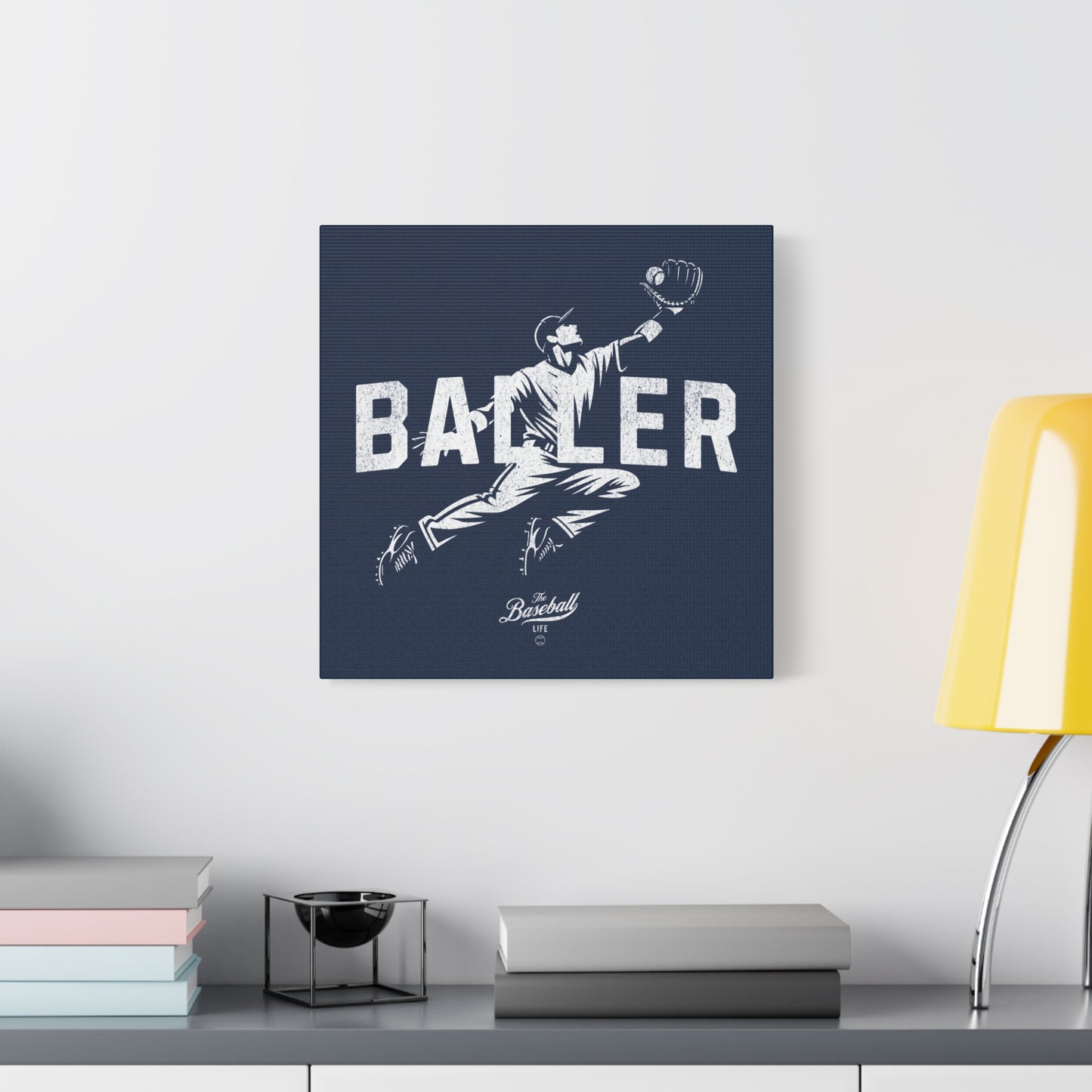 Baller Wall Art Canvas_Navy