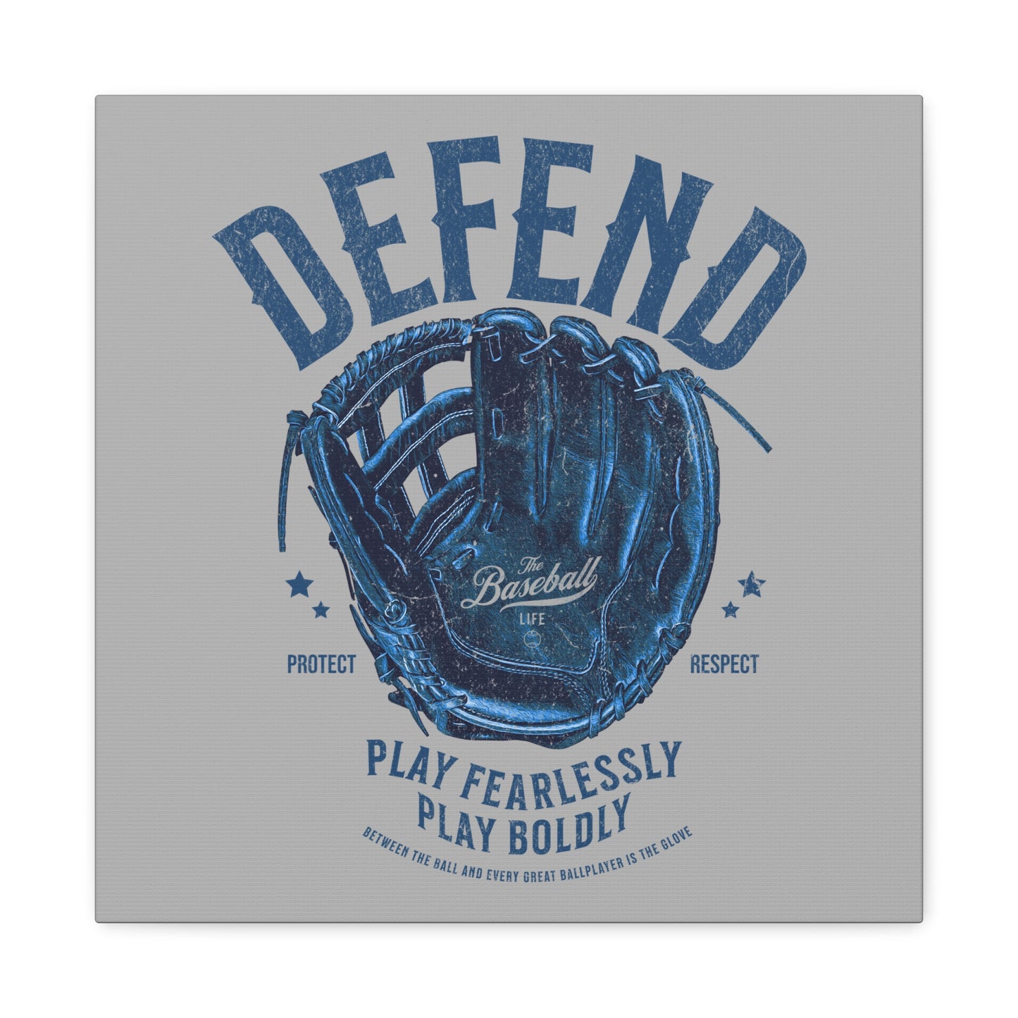 Defend Glove Wall Art Canvas_Silver Gray