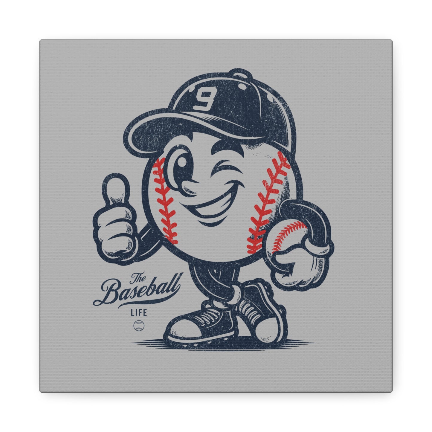 The Original Mr. Baseball Mascot Wall Art Canvas