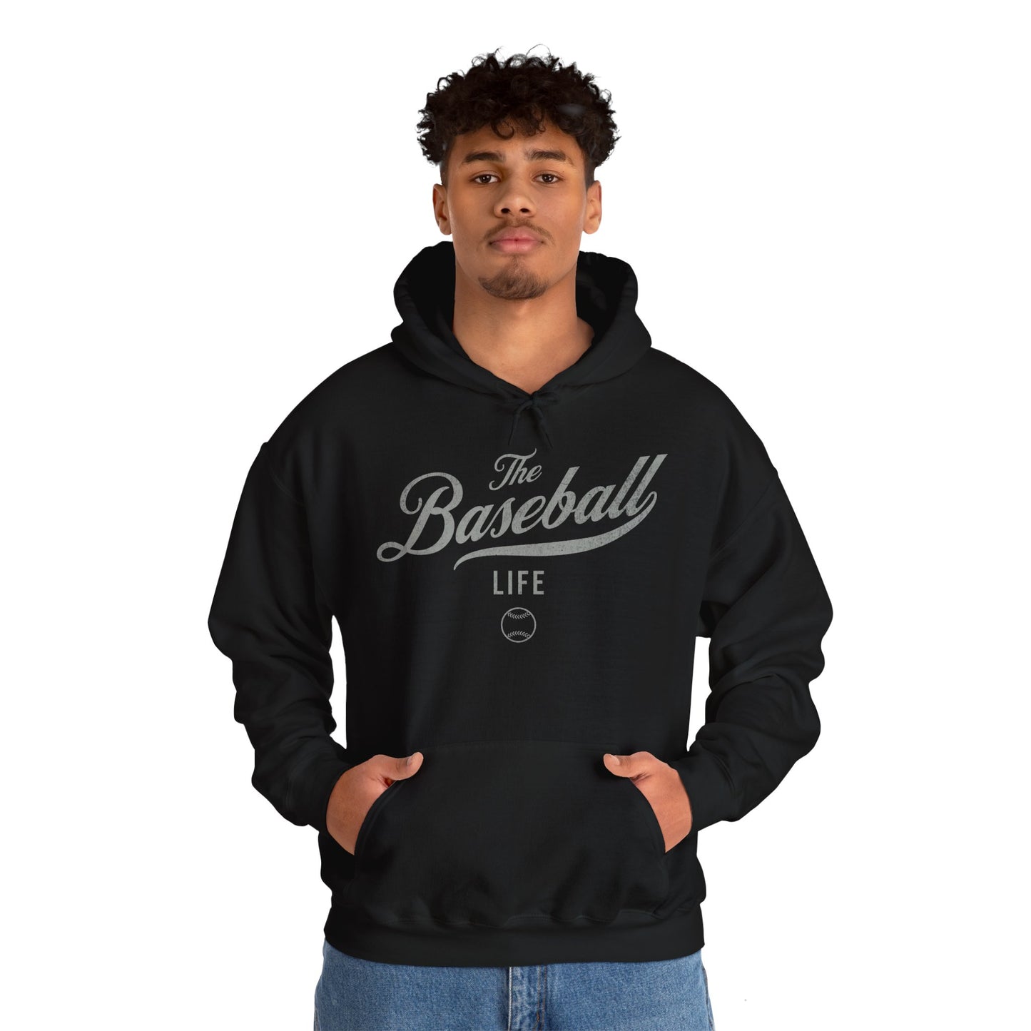 The Baseball Life Hoodie_Silver Gray Print