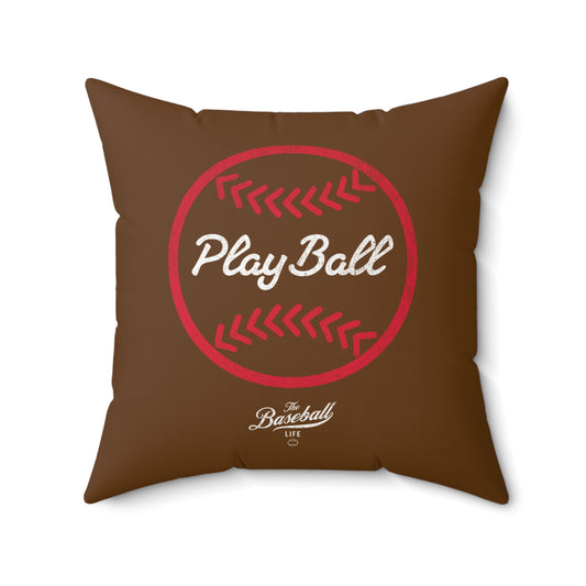 Accent Pillow_Play Ball Graphic Baseball_Dirt Brown