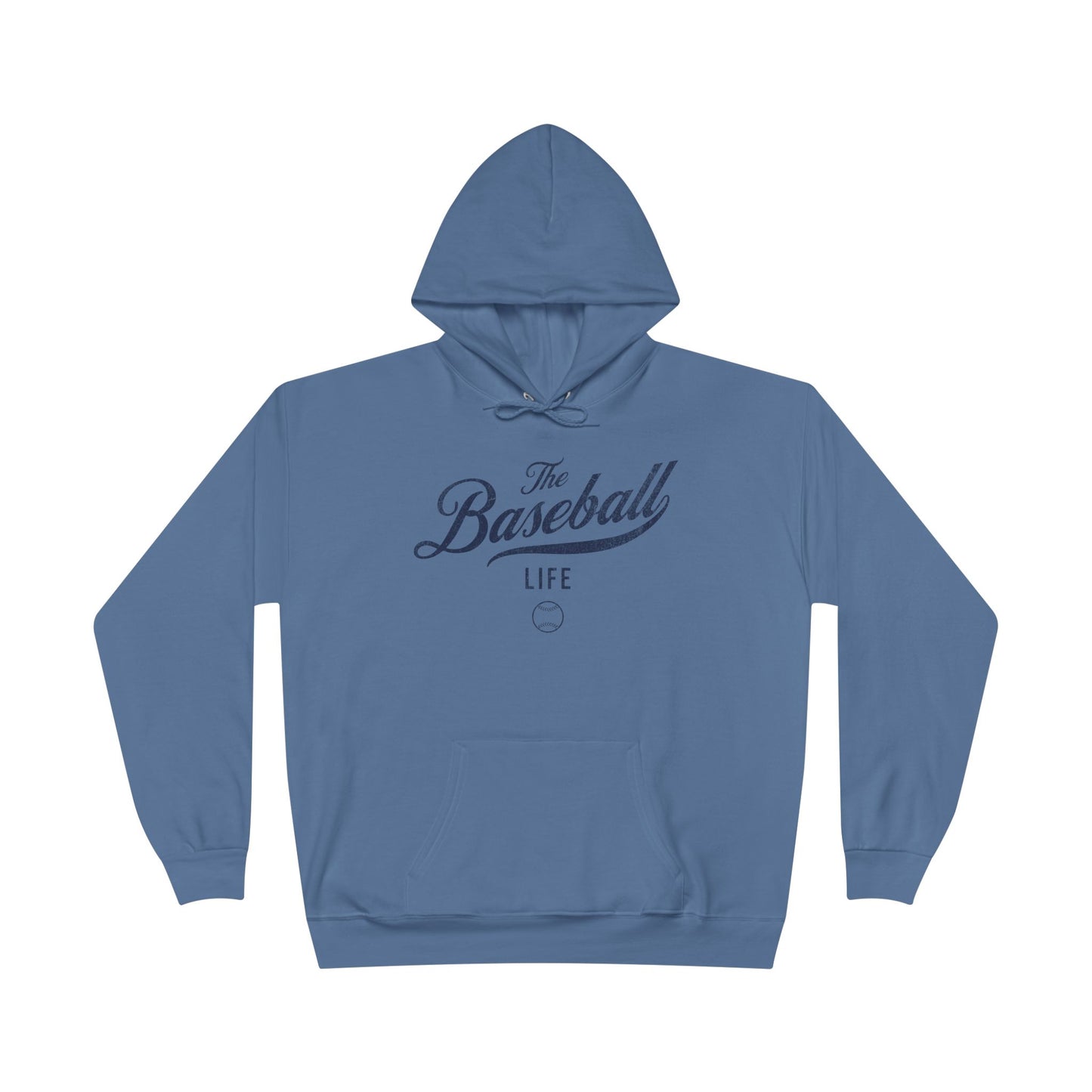 The Baseball Life Hoodie w/Grommets_Navy Print
