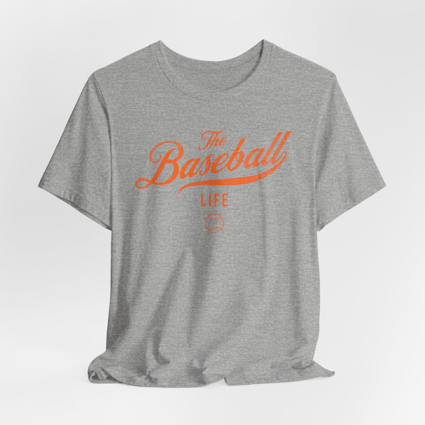The Baseball Life Classic Script T-Shirt_Orange Print