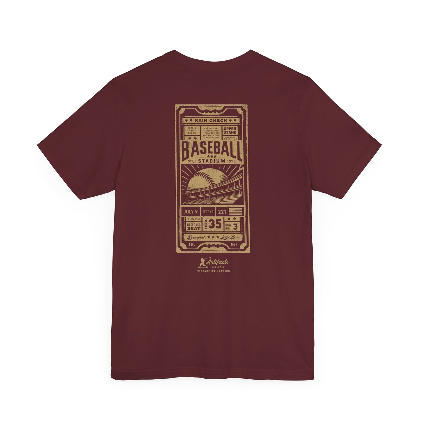 Box Seat Ticket_Artifacts Baseball Collection T-Shirt