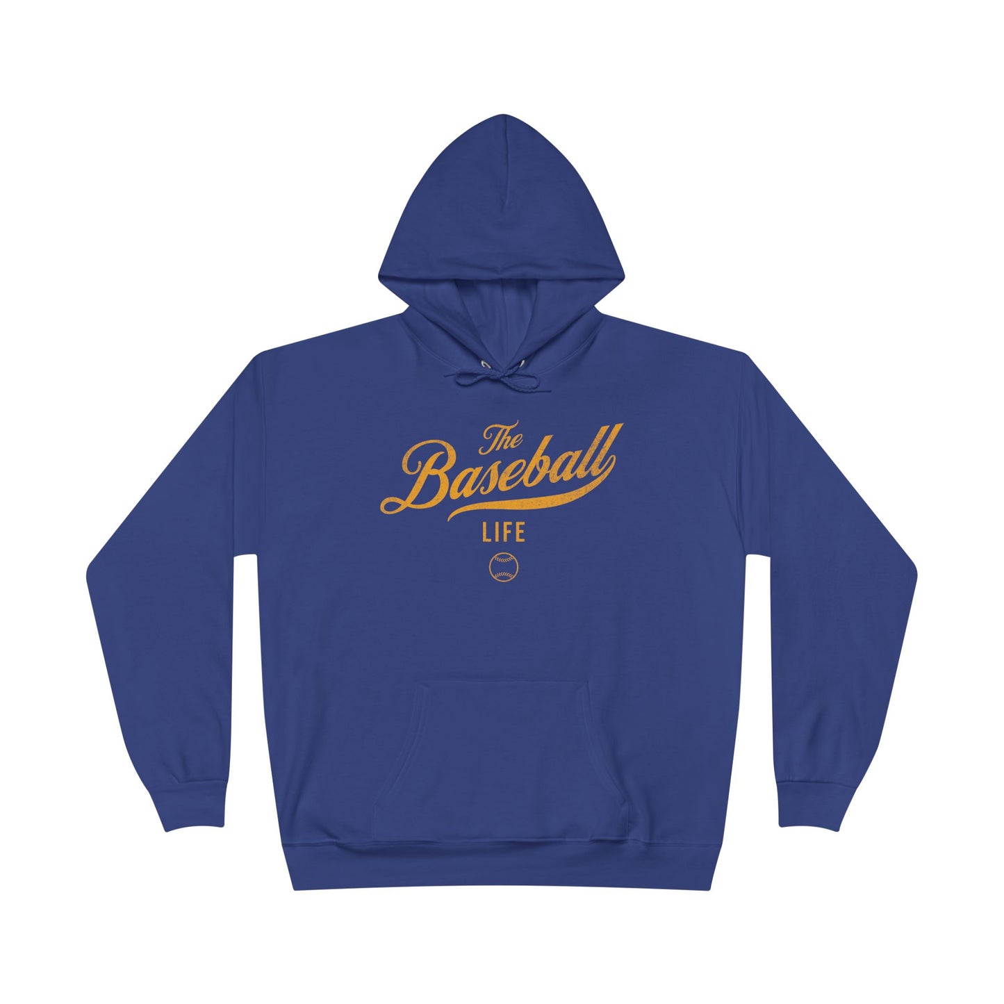 The Baseball Life Hoodie w/Grommets_Yellow Gold Print