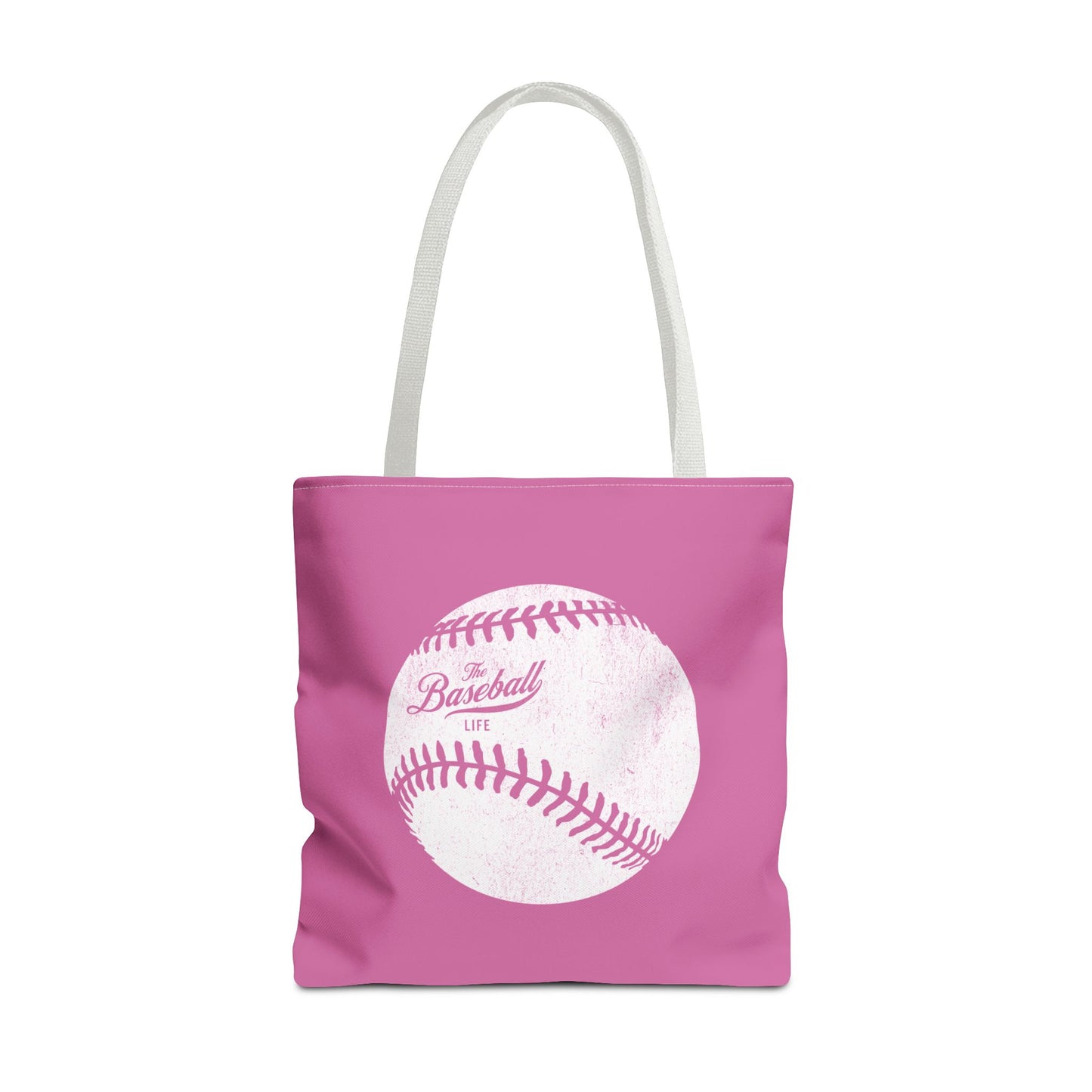 Weathered Baseball Tote Bag_Bubble Gum