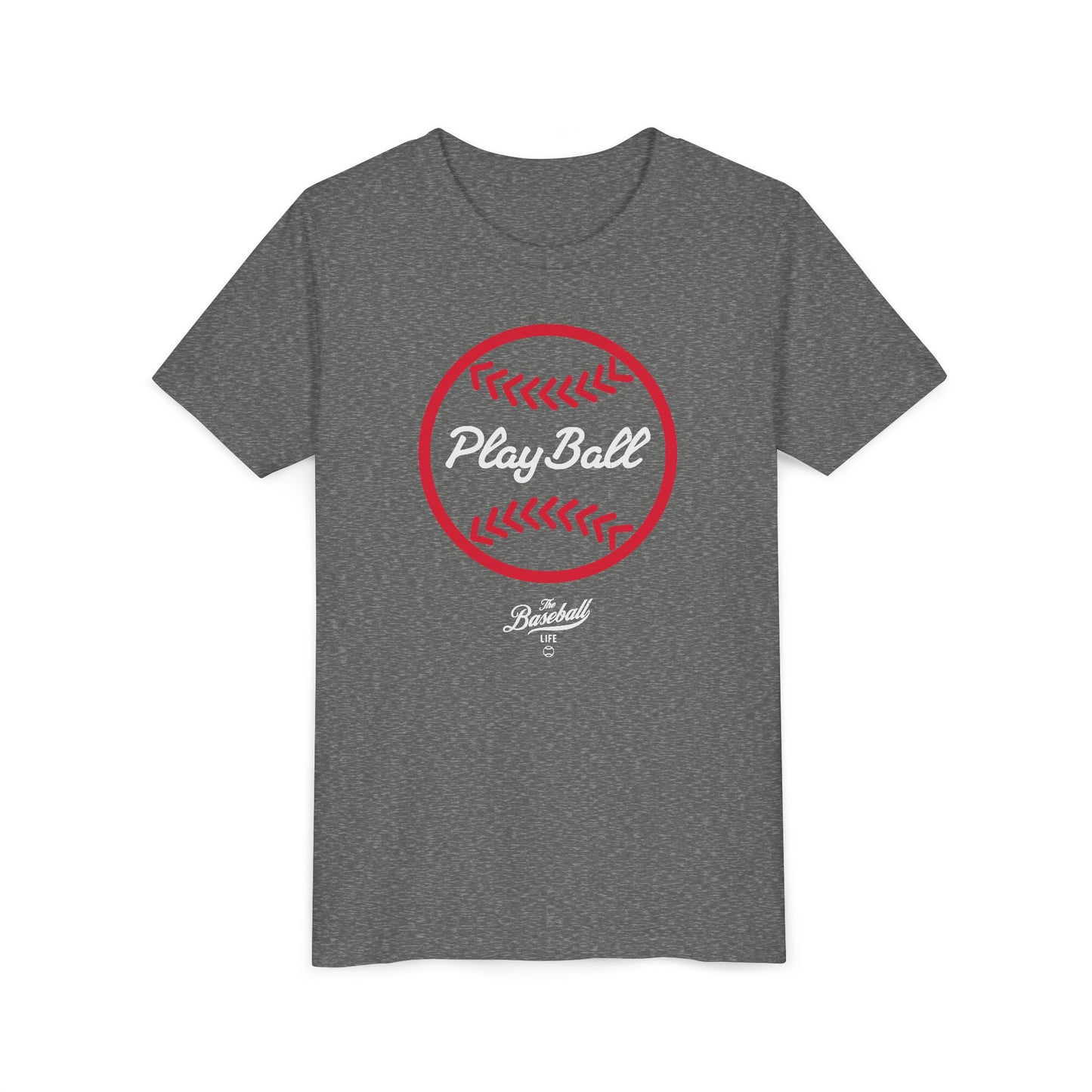 Youth Play Ball Graphic Baseball T-Shirt