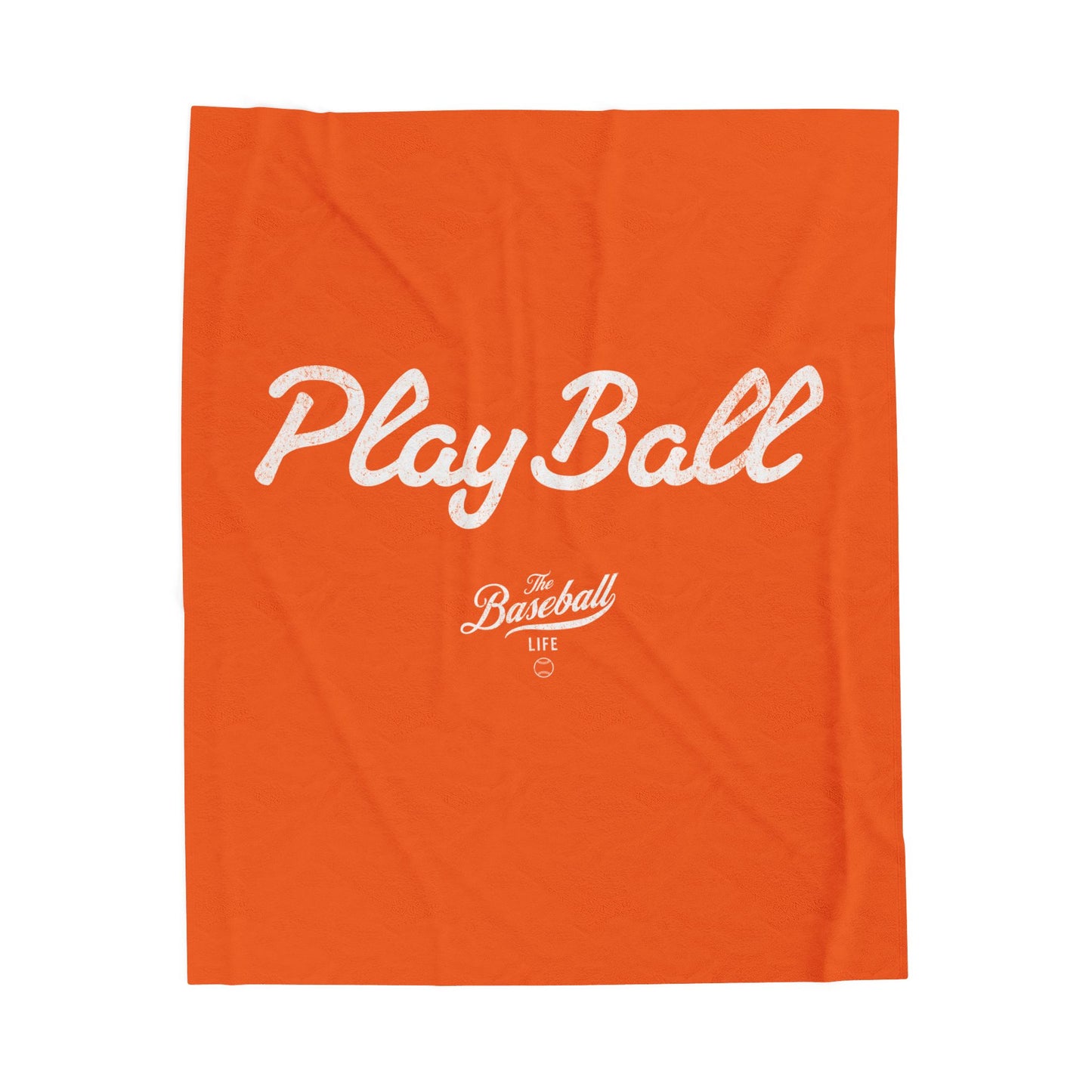 Velveteen Plush Blanket_Play Ball_Orange