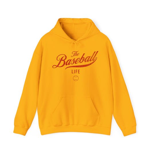 The Baseball Life Hoodie_Red Print