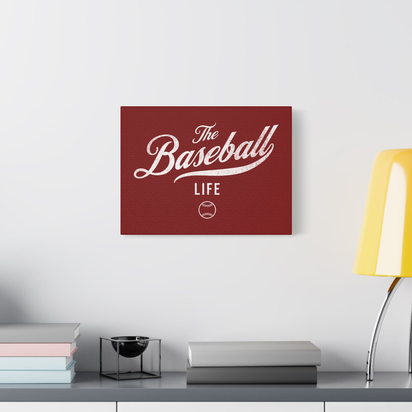 Wall Art Canvas_Maroon w White