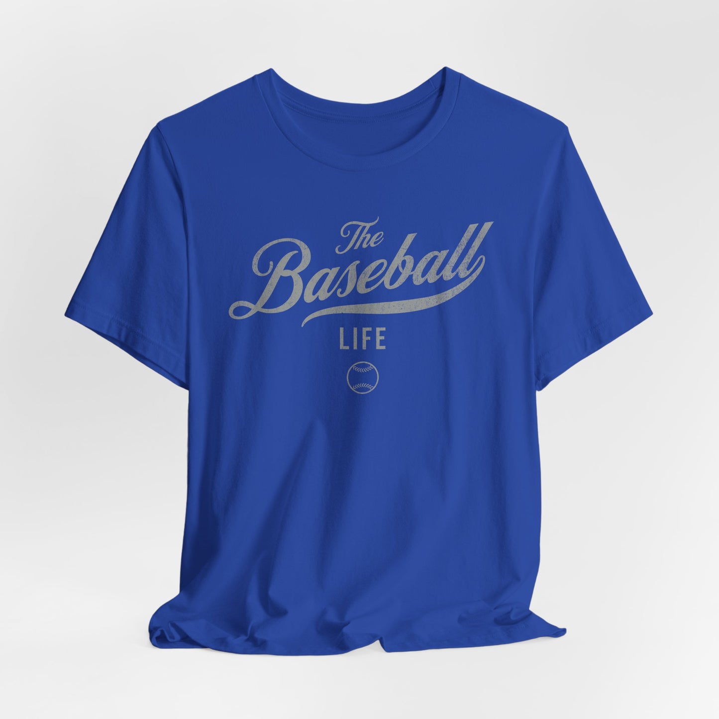 The Baseball Life Classic Script T-Shirt_Silver Gray Print