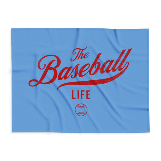 Fleece Blanket_Carolina Blue w Red Print