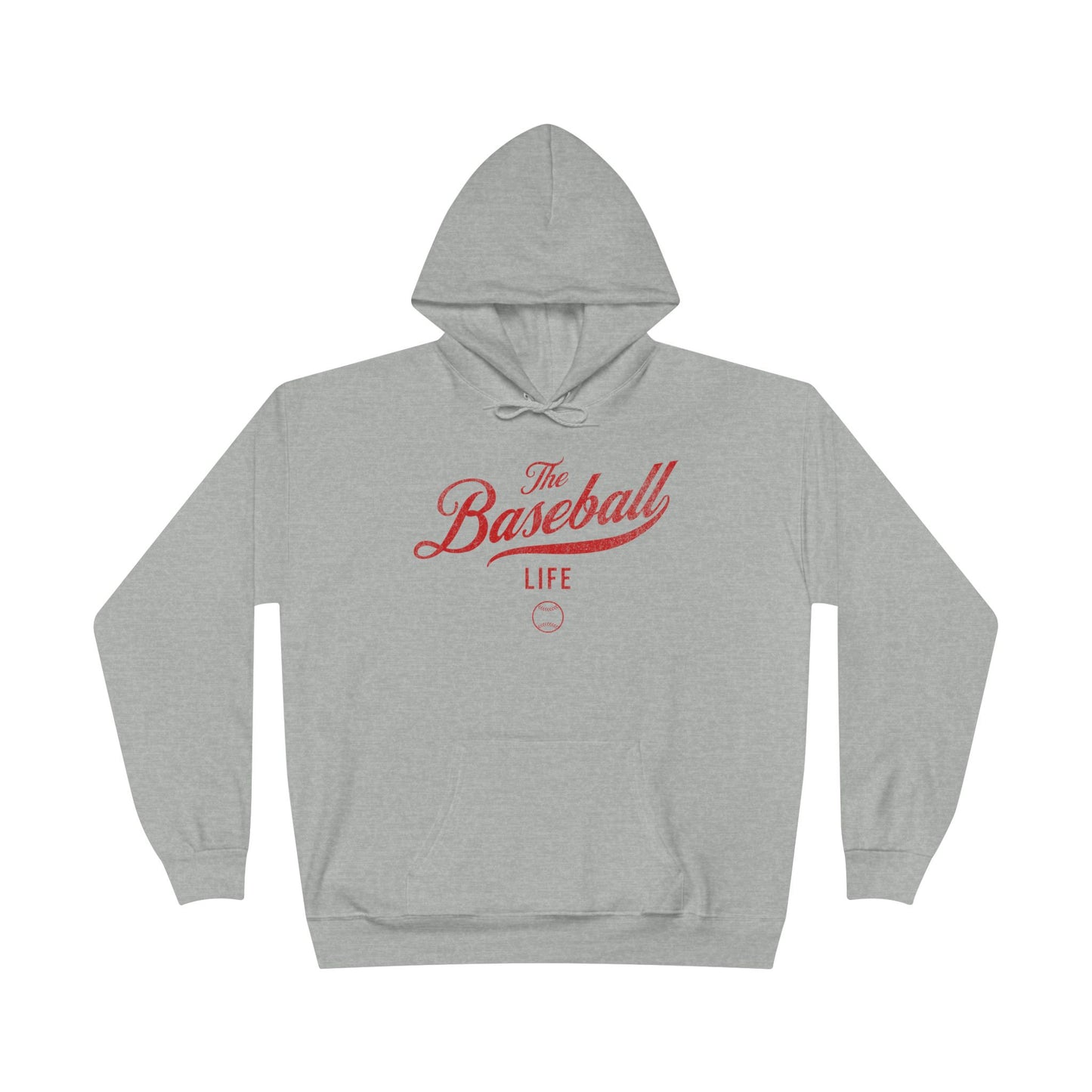 The Baseball Life Hoodie w/Grommets_Red Print