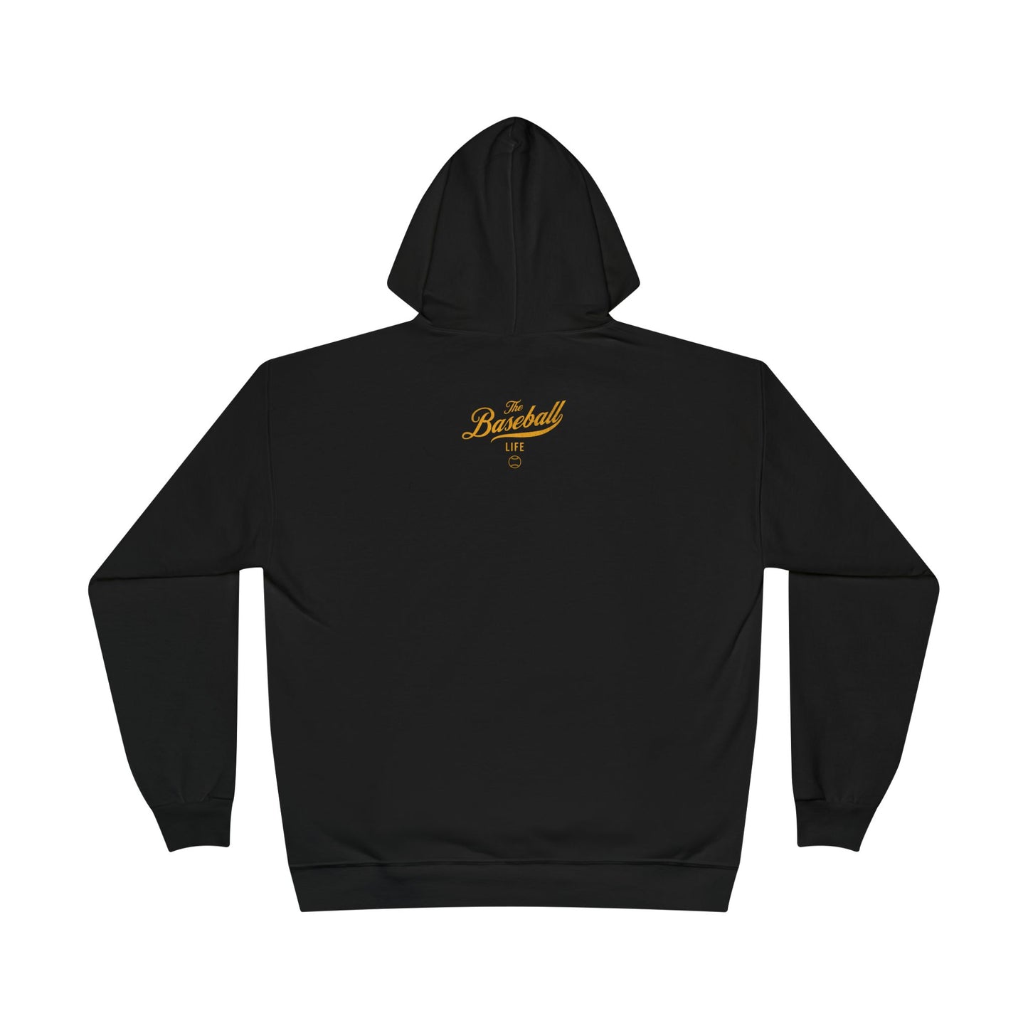 The Baseball Life Hoodie w/Grommets_Yellow Gold Print